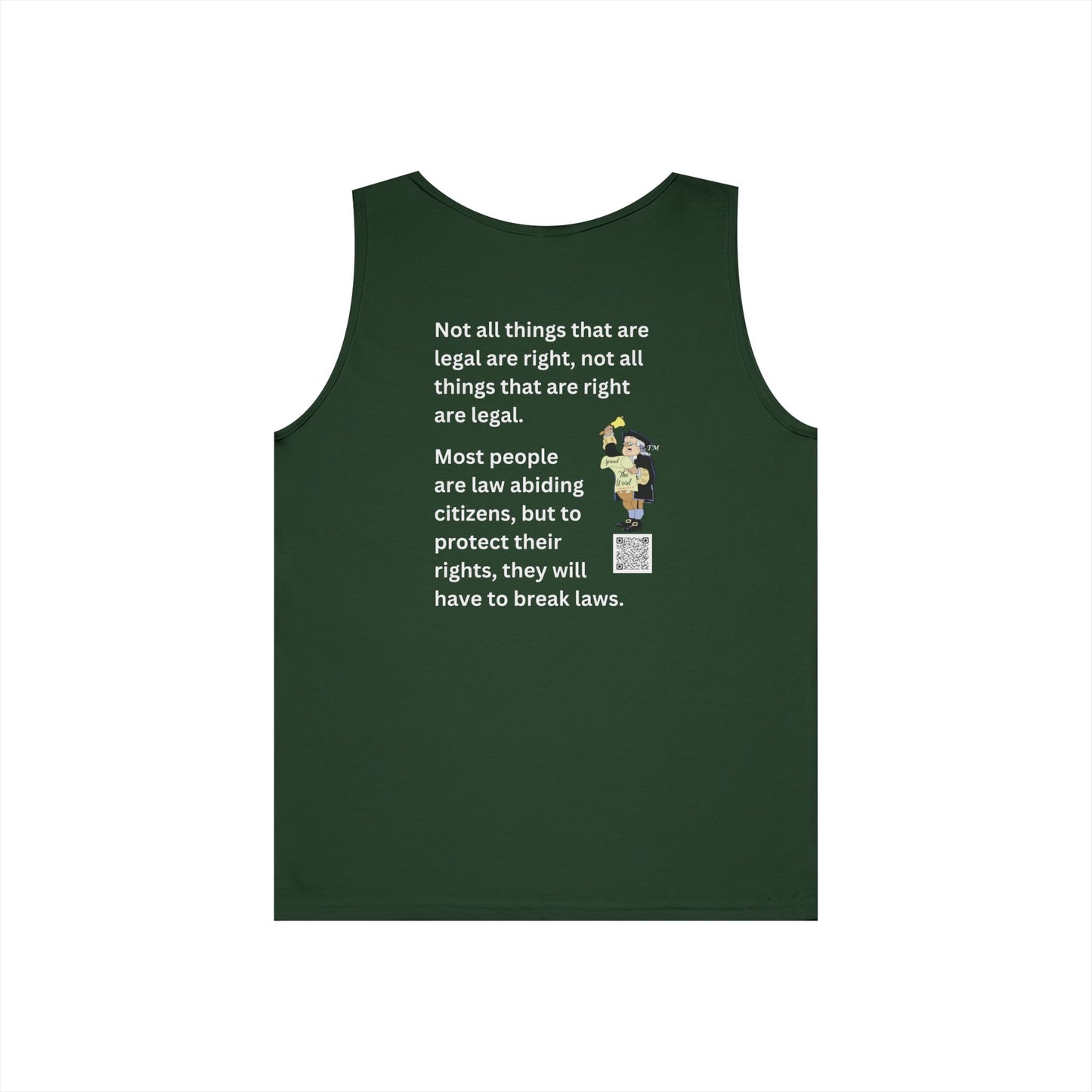 Guy Fawkes Tank Top for Activists – Unisex Heavy Cotton