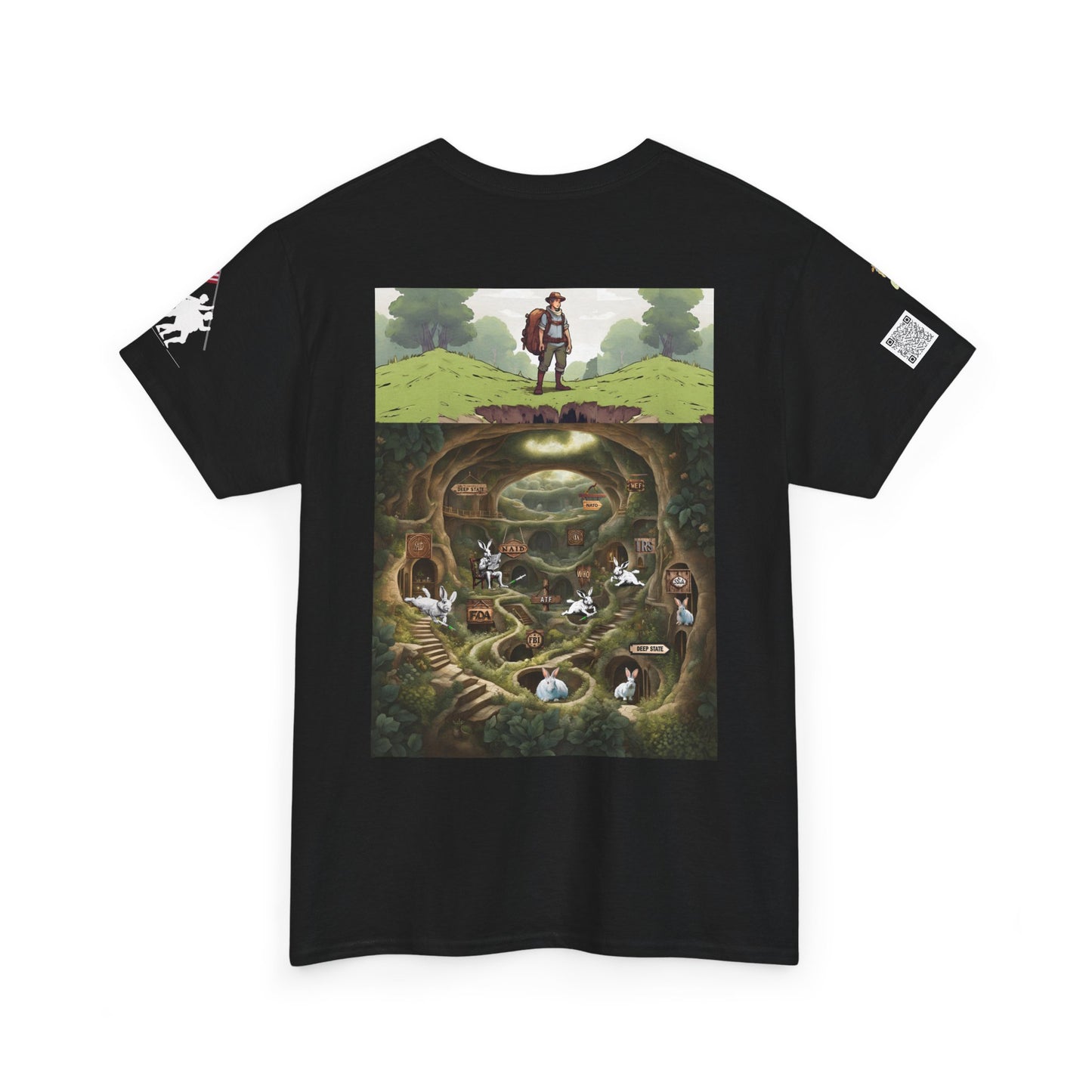 Pirate Bunny Unisex Heavy Cotton Tee - Adventure-Inspired Graphic T-Shirt