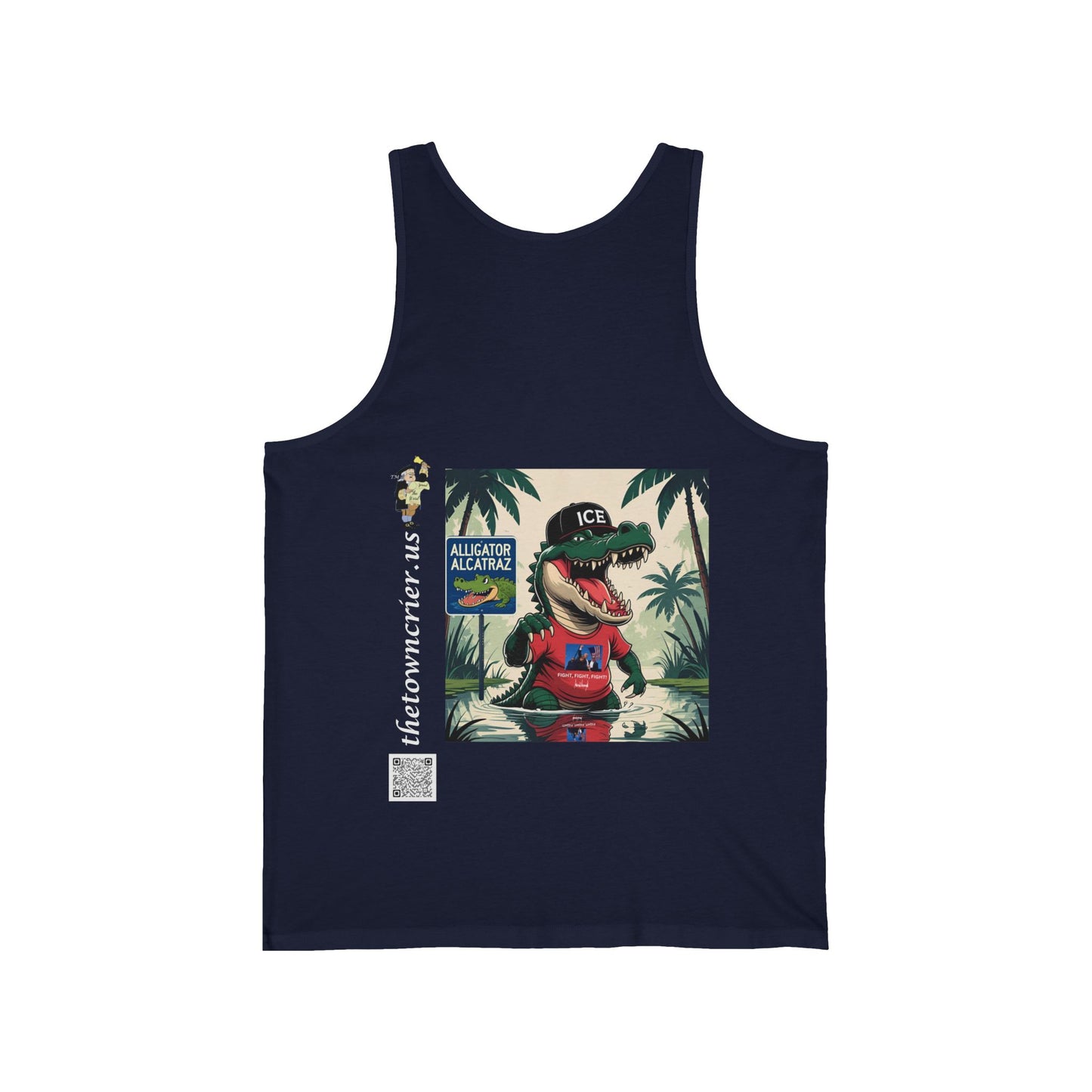 Alligator Alcatraz Stylish Unisex Jersey Tank, Great for Summer Outings, Pool Parties, Casual Wear, Gift Ideas