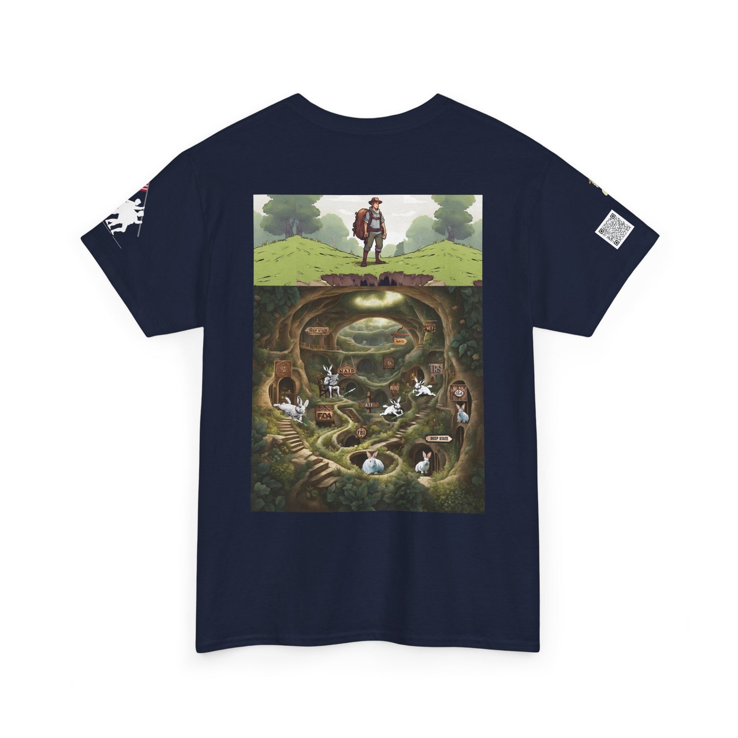 Pirate Bunny Unisex Heavy Cotton Tee - Adventure-Inspired Graphic T-Shirt