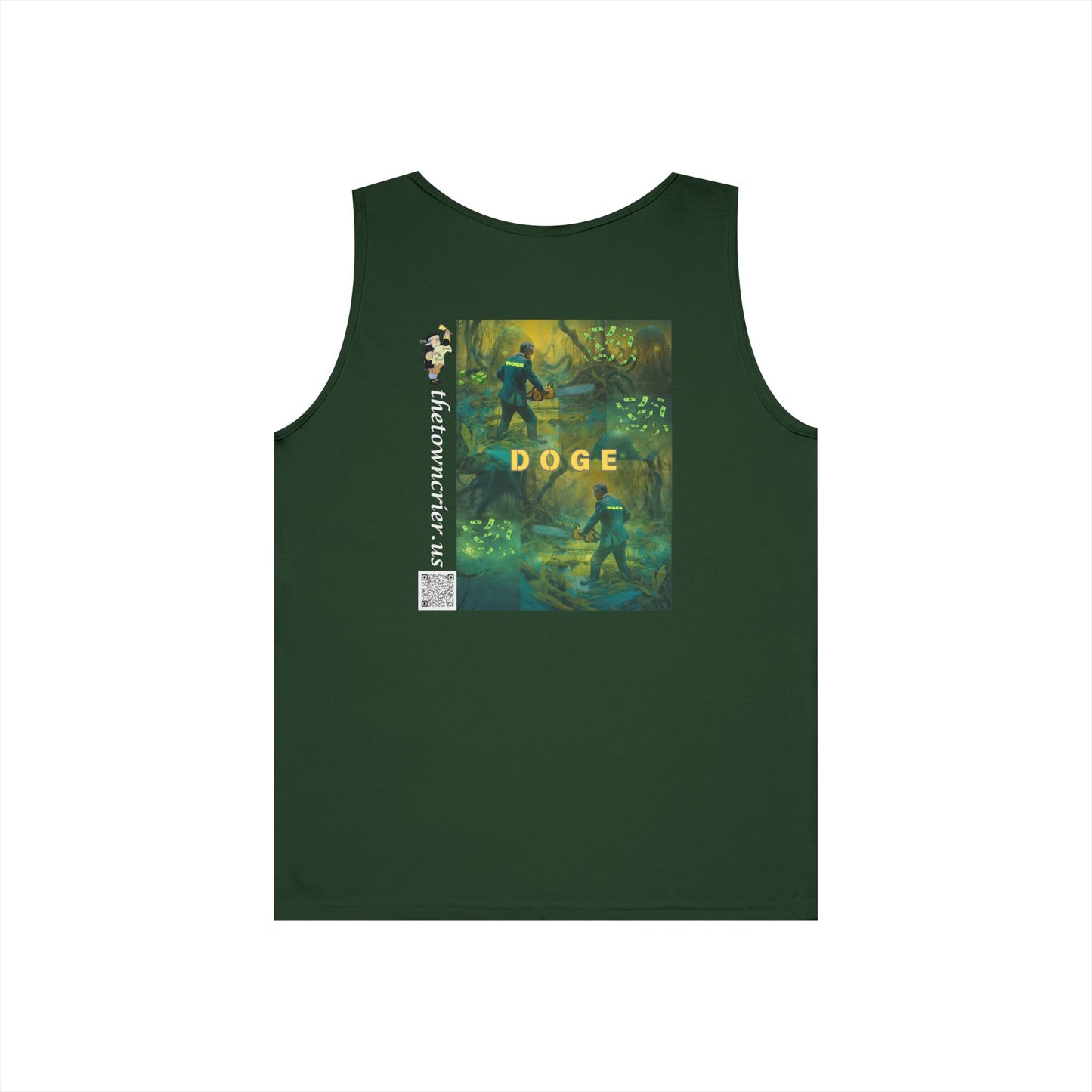 DOGE Panic in DC! Themed Unisex Heavy Cotton Tank Top – Perfect for Casual Wear and Summer Events