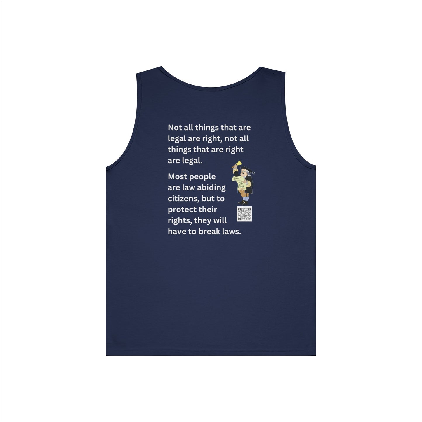 Guy Fawkes Tank Top for Activists – Unisex Heavy Cotton