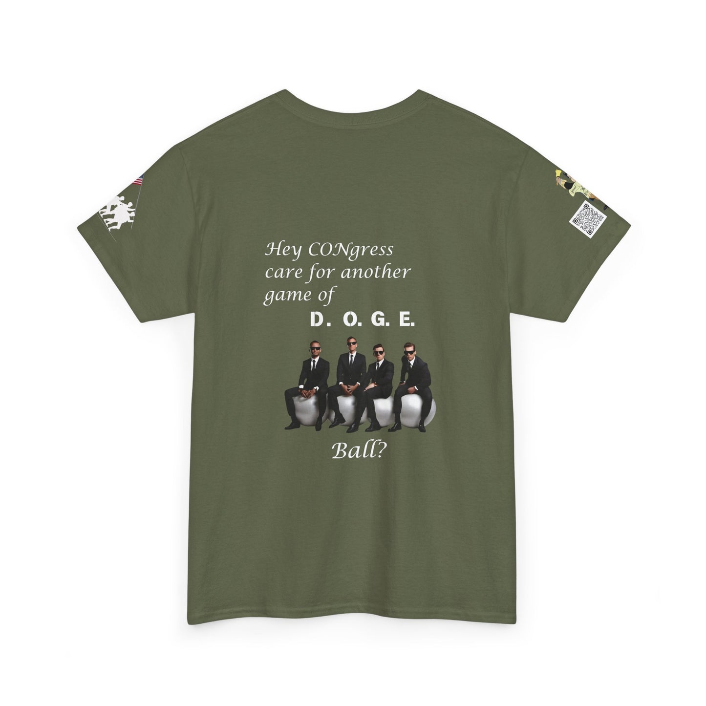 Game of D.O.G.E. Ball Design, Funny Unisex Heavy Cotton Tee, Perfect for Casual Style and Gatherings