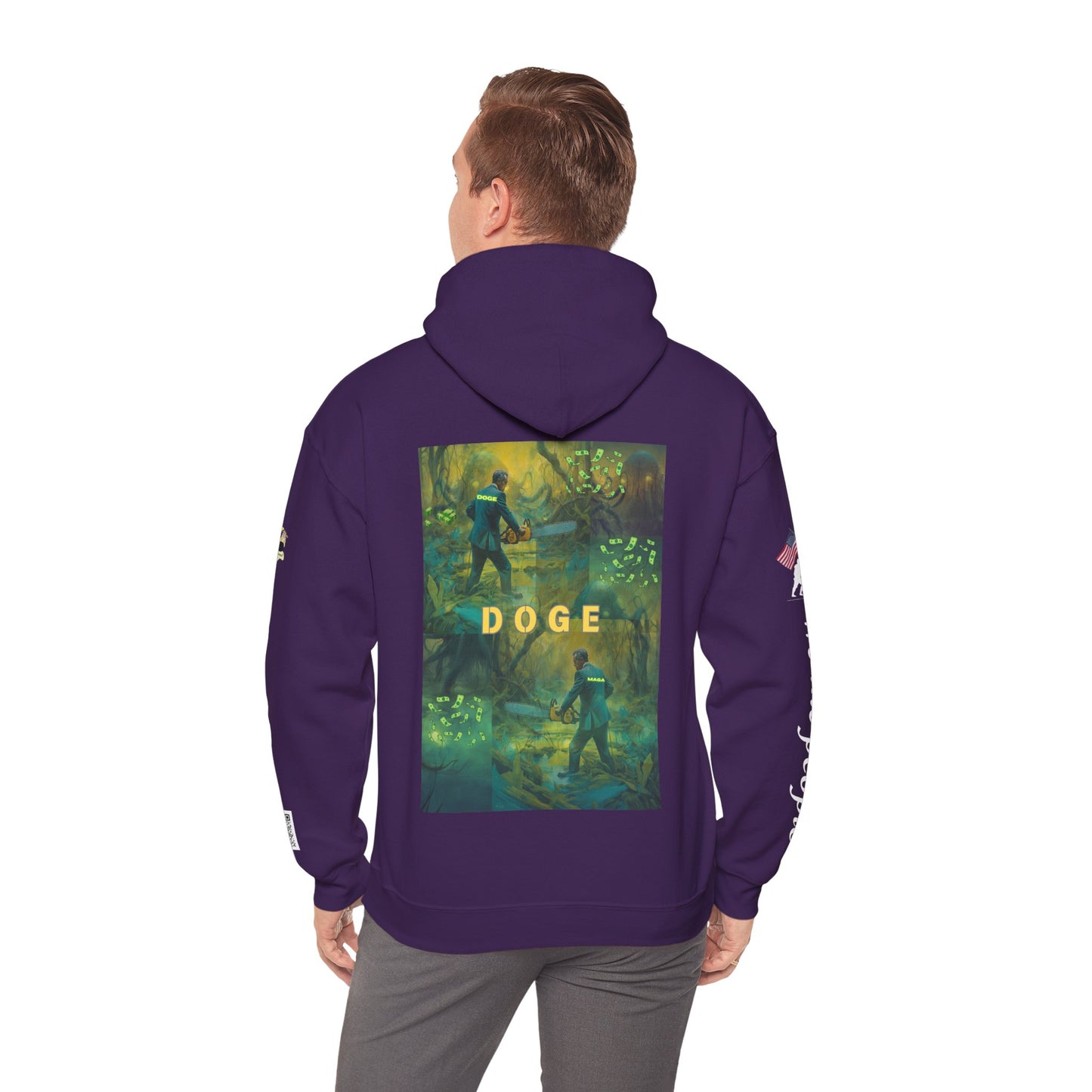 DOGE PANIC MONEY IN DC! Unisex Heavy Blend™ Hooded Sweatshirt
