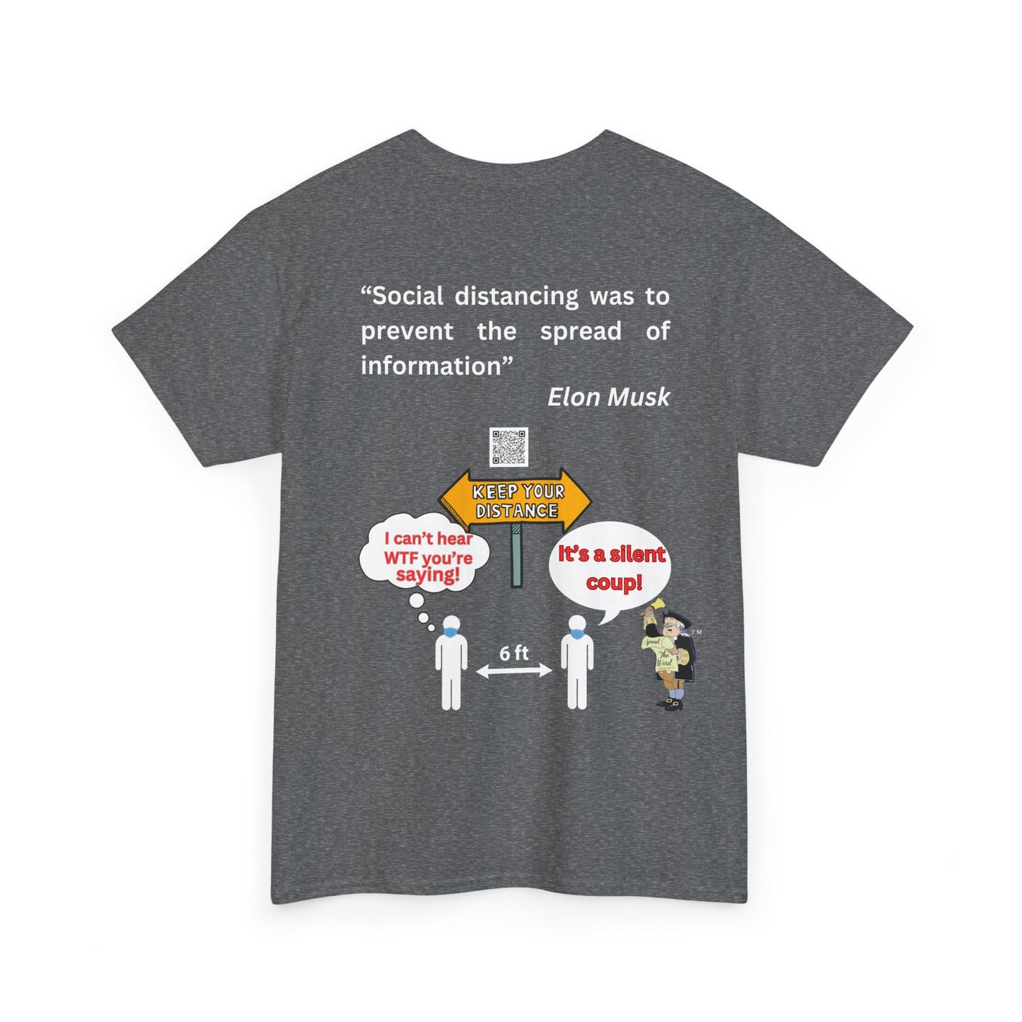 Social Distancing Unisex Heavy Cotton Tee