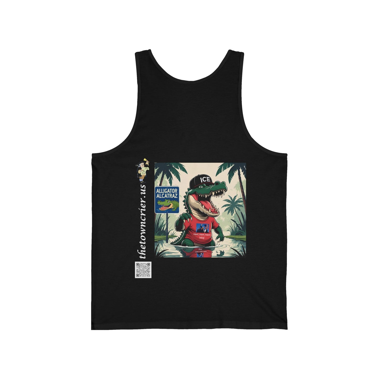 Alligator Alcatraz Stylish Unisex Jersey Tank, Great for Summer Outings, Pool Parties, Casual Wear, Gift Ideas