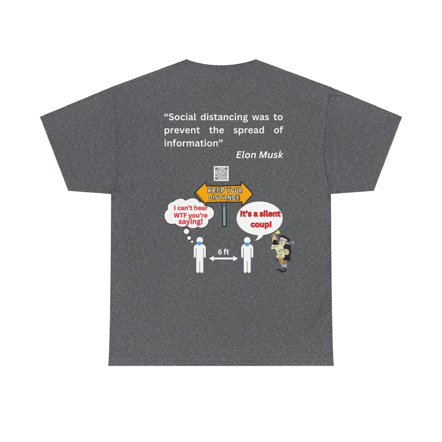 Social Distancing Unisex Heavy Cotton Tee