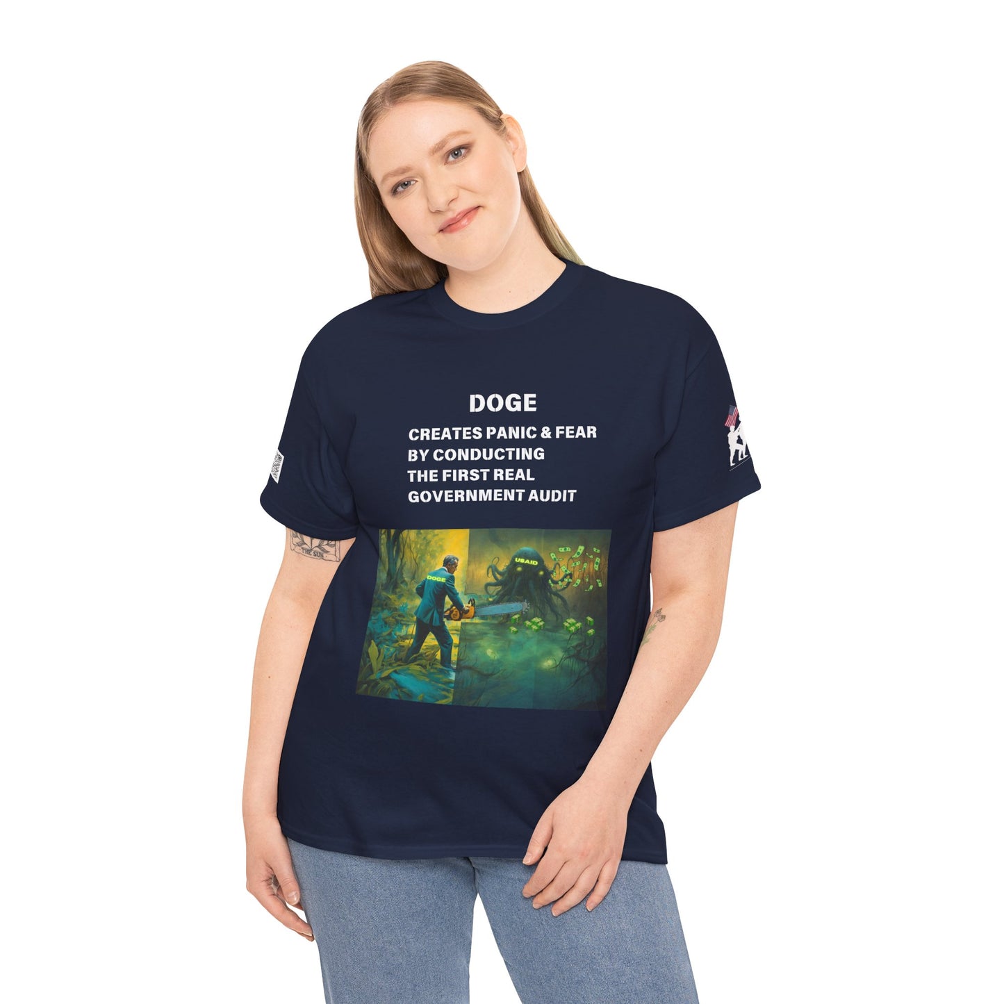 DOGE PANIC MONEY IN DC! Unisex Heavy Cotton Tee
