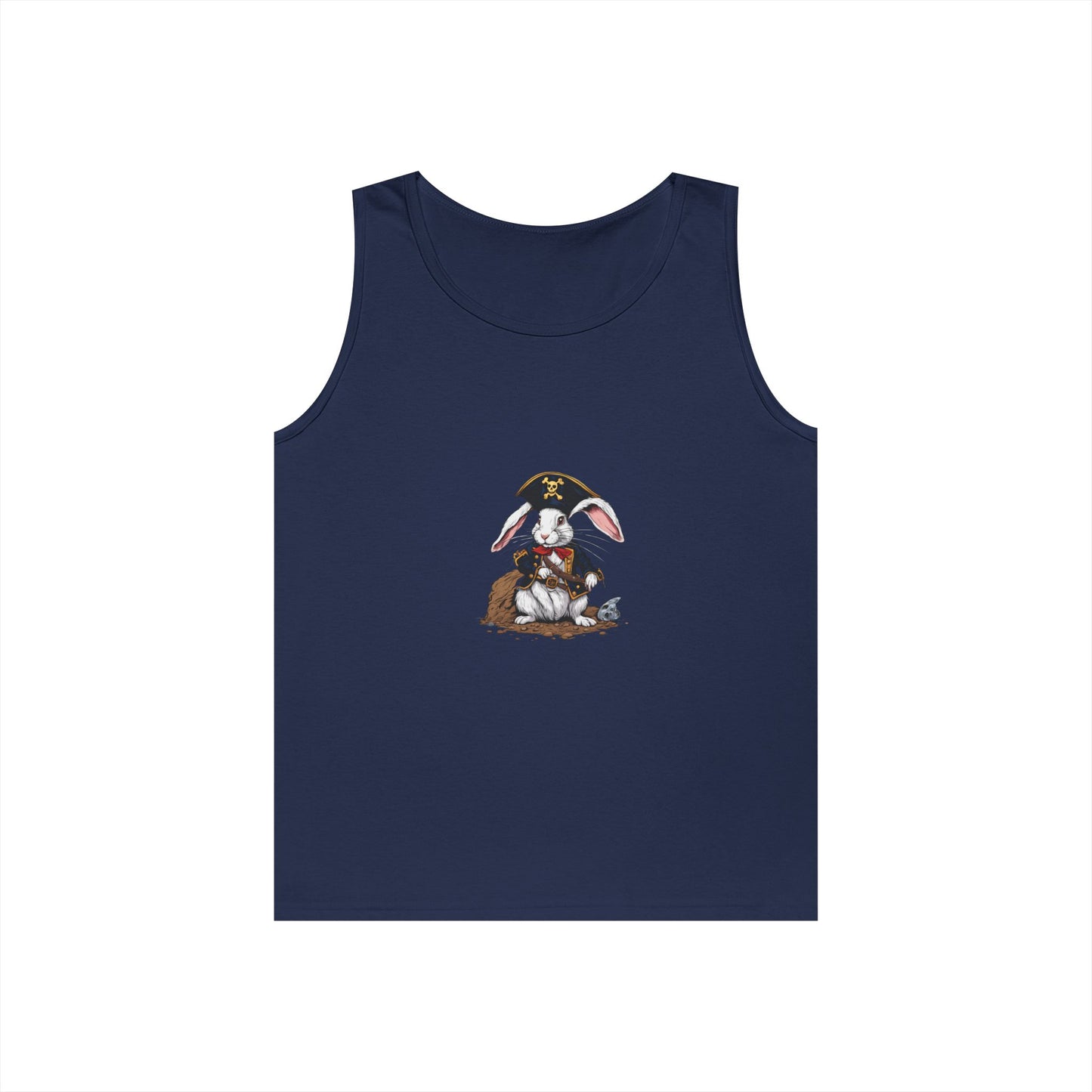Pirate Bunny Unisex Heavy Cotton Tank Top | Fun Summer Apparel | Perfect for Festivals and Parties