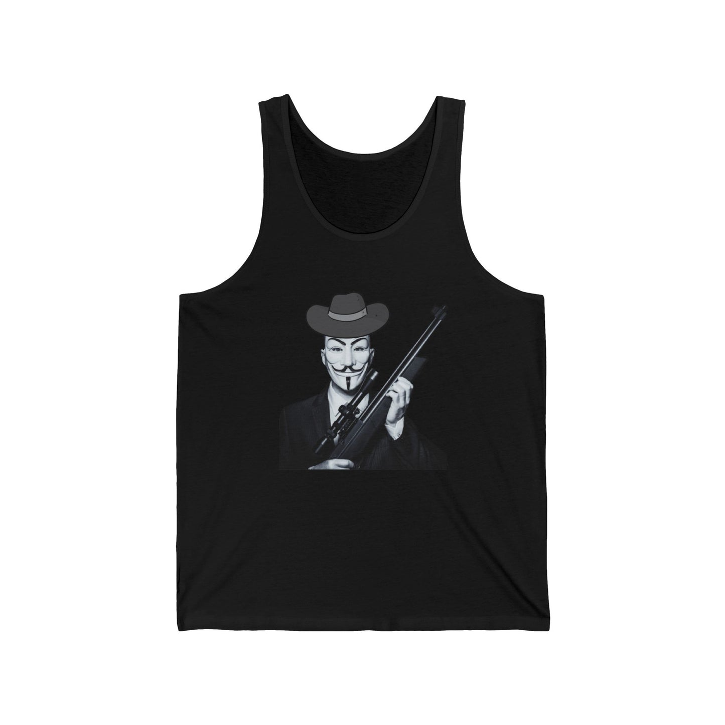 Guy Fawkes Bella Canvas Tank, Graphic Tee, Casual Wear, Unique Gift, Streetwear, Summer Fashion, Protest Shirt