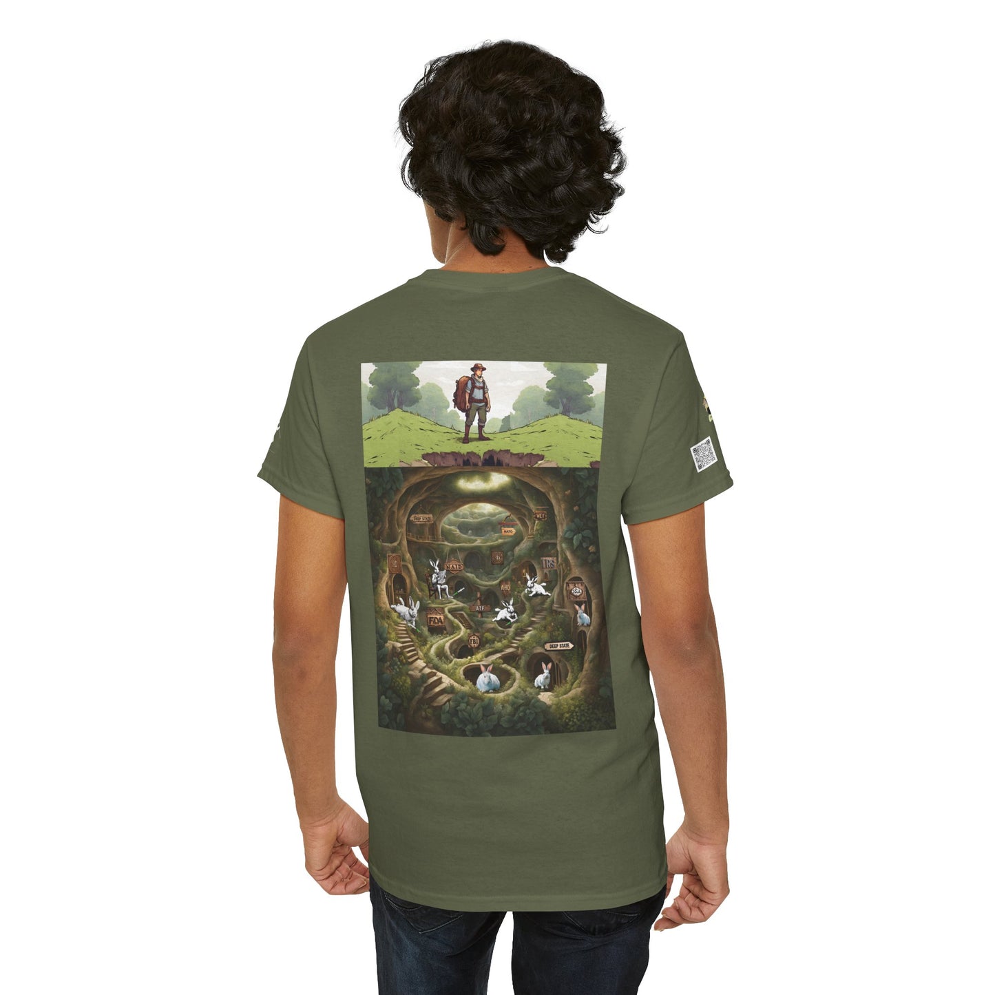 Pirate Bunny Unisex Heavy Cotton Tee - Adventure-Inspired Graphic T-Shirt