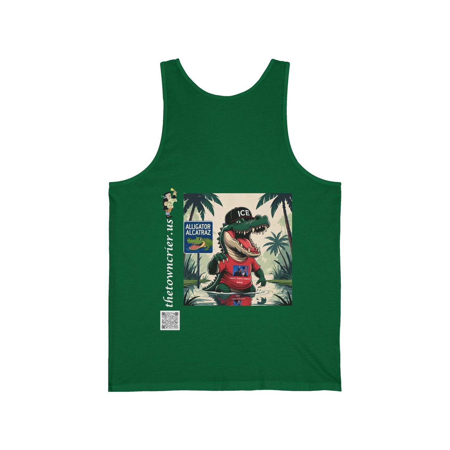 Alligator Alcatraz Stylish Unisex Jersey Tank, Great for Summer Outings, Pool Parties, Casual Wear, Gift Ideas