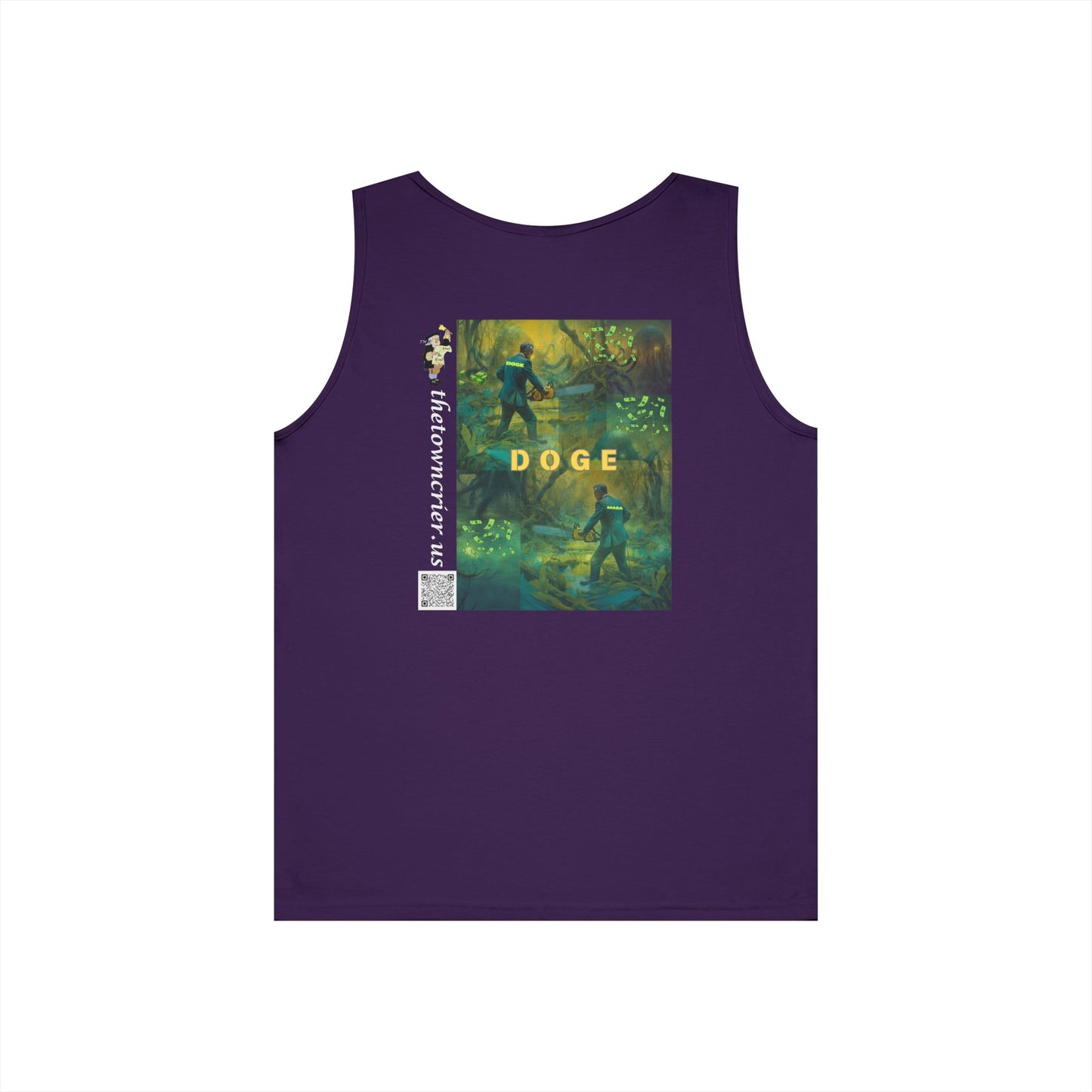DOGE Panic in DC! Themed Unisex Heavy Cotton Tank Top – Perfect for Casual Wear and Summer Events