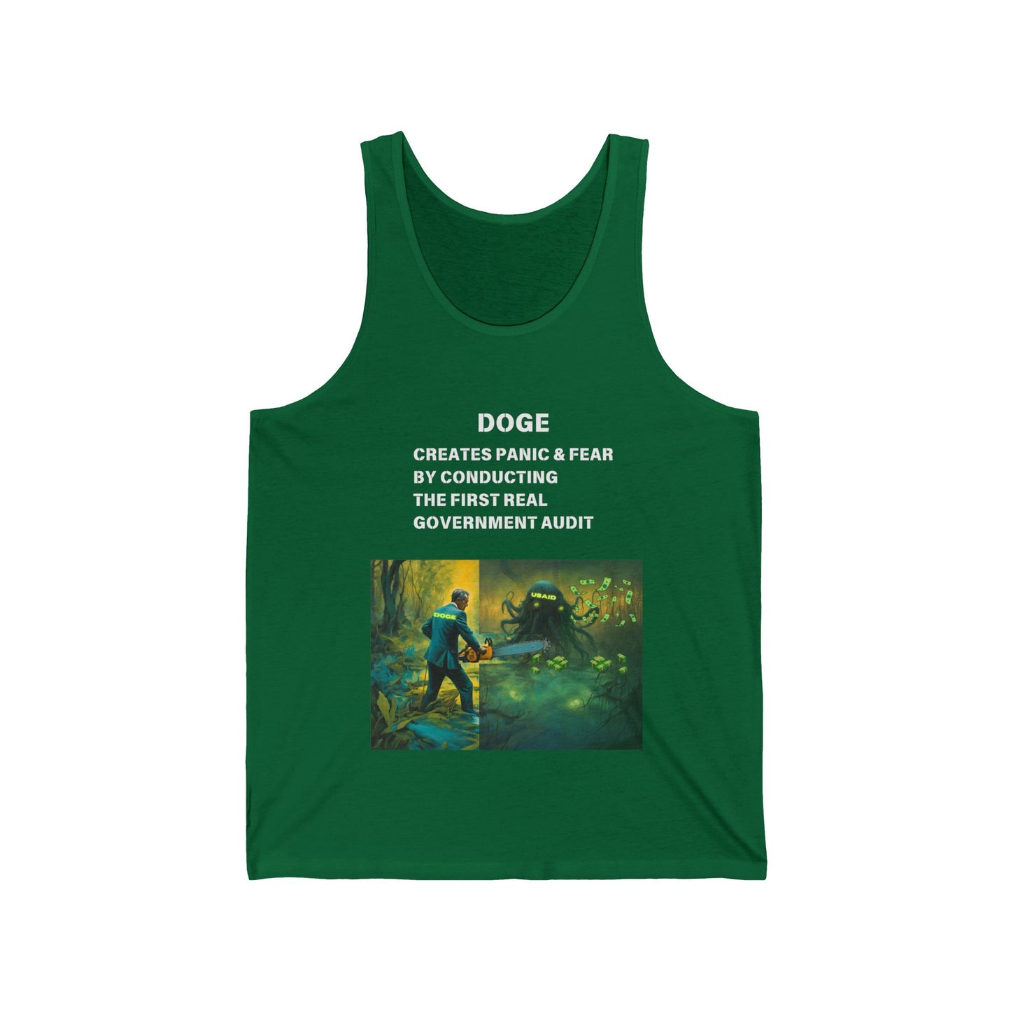 DOGE Panic in DC Bella Canvas Tank | Funny Graphic Tank Top, Summer Fashion, Meme Apparel, Gift for Doge Fans, Casual Wear