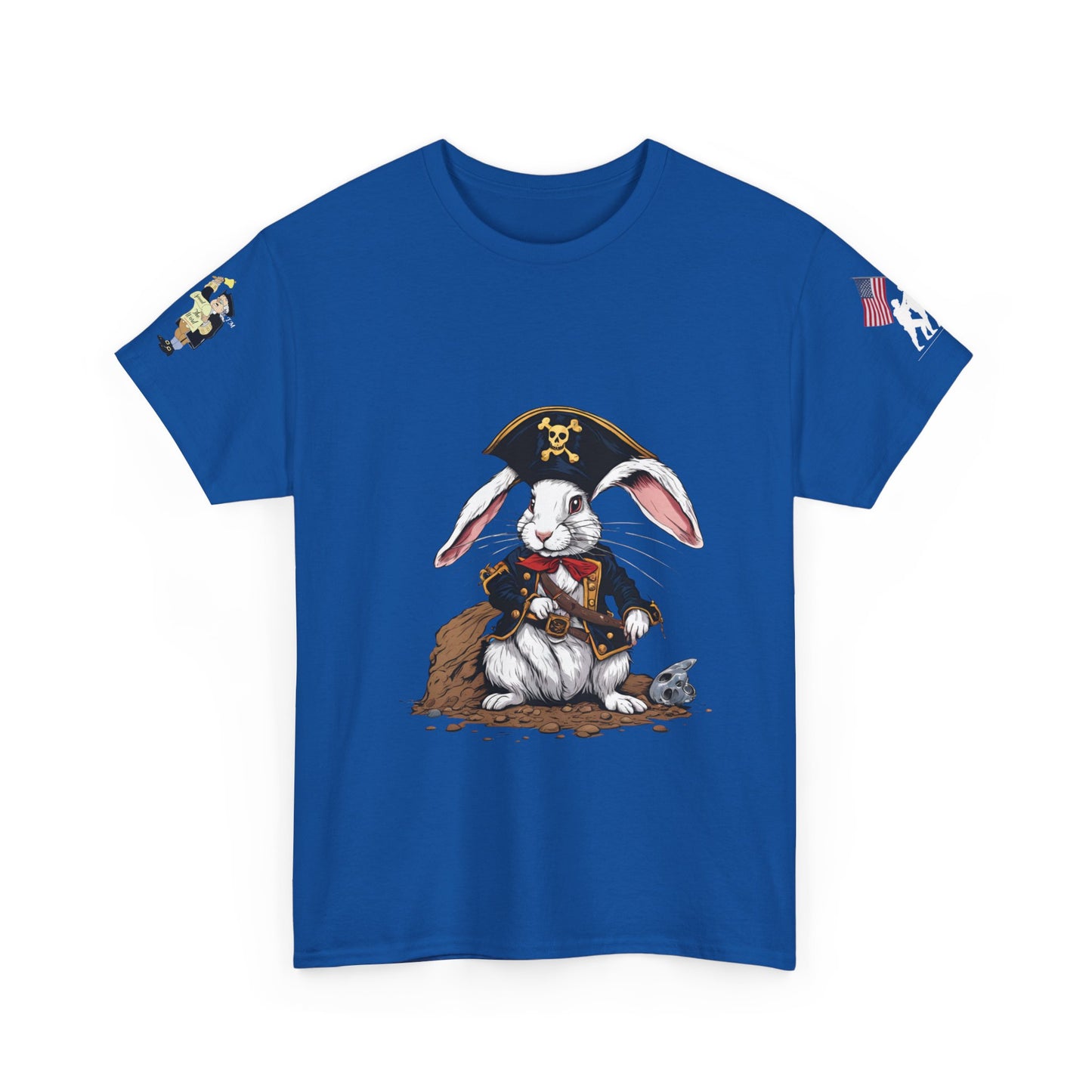 Pirate Bunny Unisex Heavy Cotton Tee - Adventure-Inspired Graphic T-Shirt