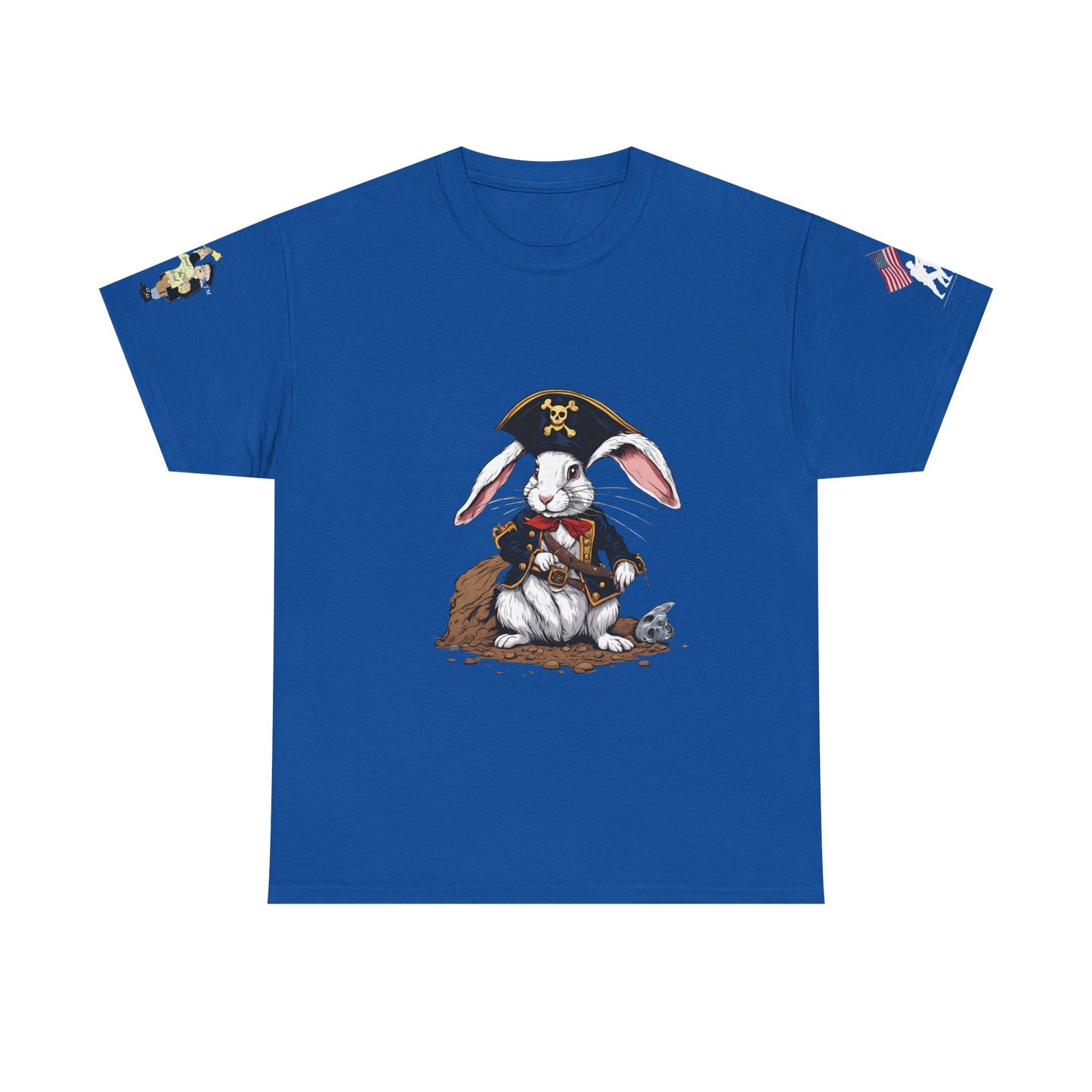 Pirate Bunny Unisex Heavy Cotton Tee - Adventure-Inspired Graphic T-Shirt