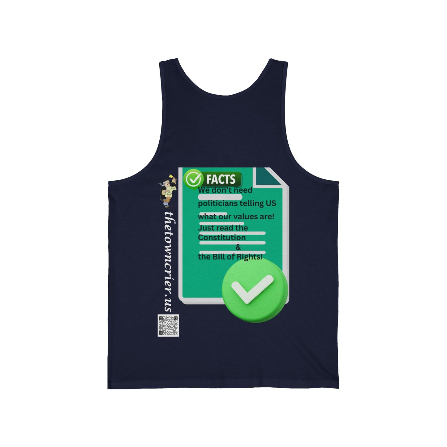 Fact Check This Bella Canvas Tank Top - Vibrant Graphic Tee for Summer, Casual Wear, Workout, Gift, Men & Women