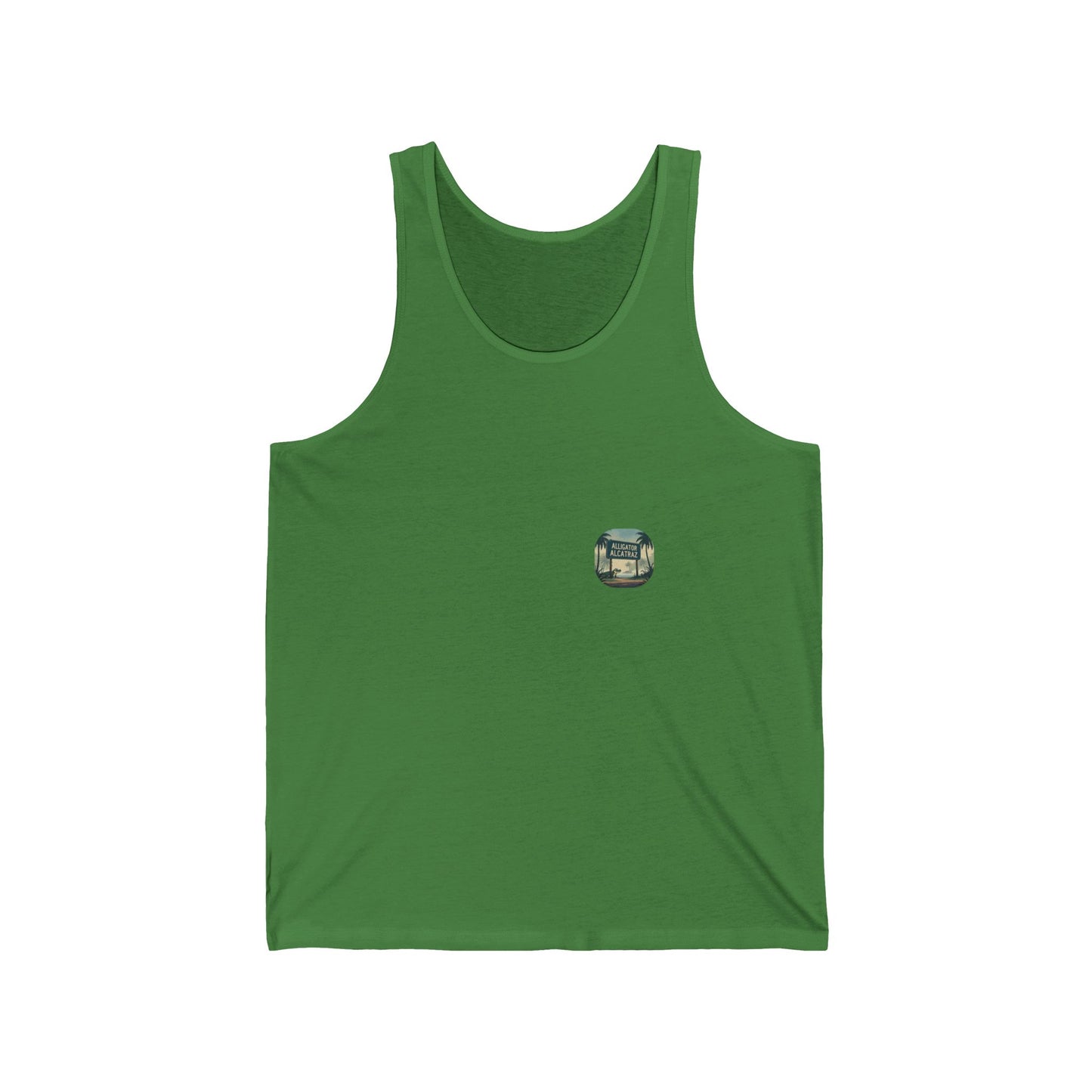 Alligator Alcatraz Stylish Unisex Jersey Tank, Great for Summer Outings, Pool Parties, Casual Wear, Gift Ideas