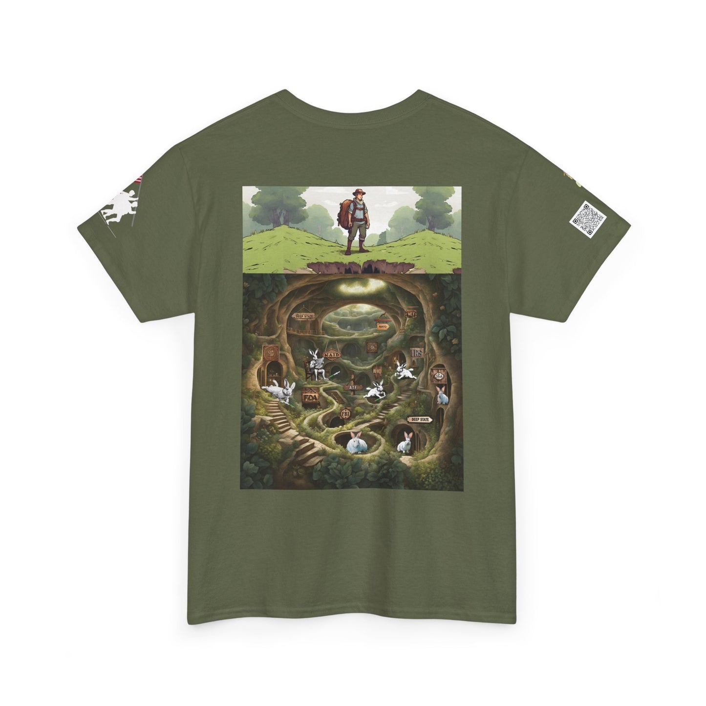 Pirate Bunny Unisex Heavy Cotton Tee - Adventure-Inspired Graphic T-Shirt
