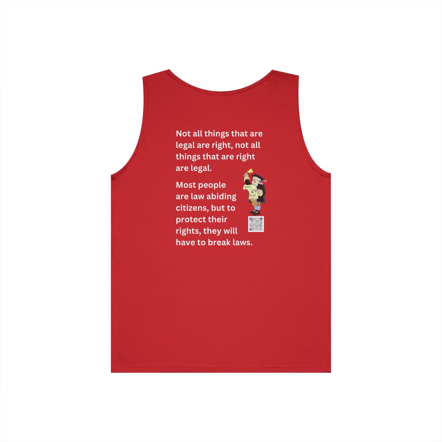 Guy Fawkes Tank Top for Activists – Unisex Heavy Cotton