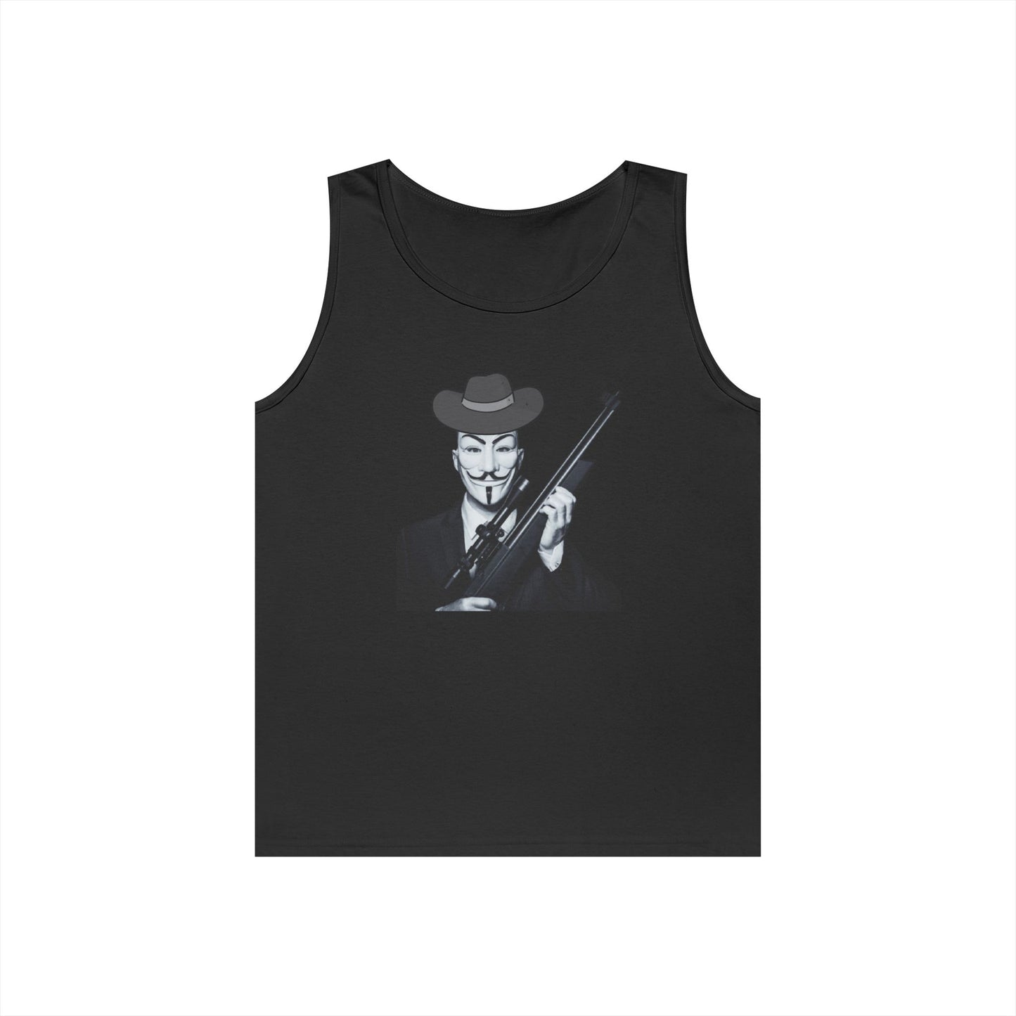 Guy Fawkes Tank Top for Activists – Unisex Heavy Cotton