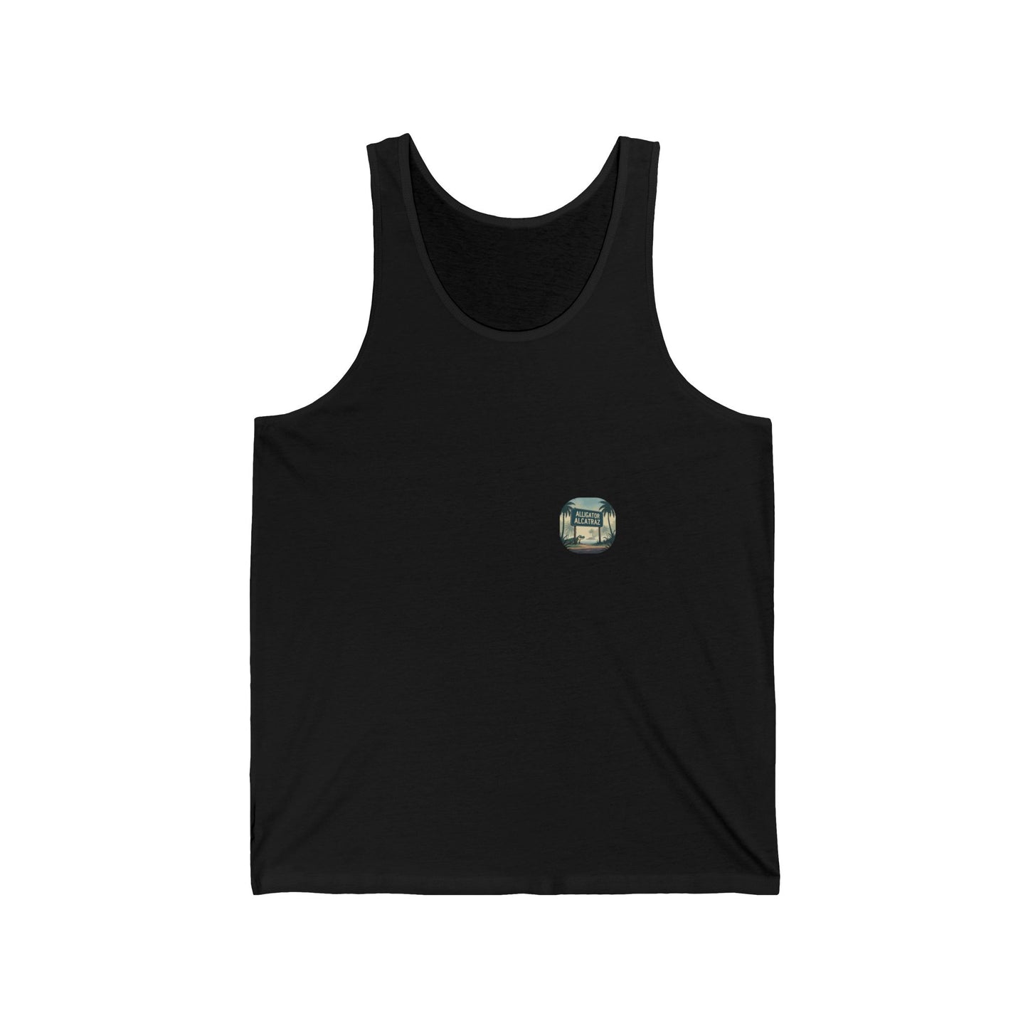 Alligator Alcatraz Stylish Unisex Jersey Tank, Great for Summer Outings, Pool Parties, Casual Wear, Gift Ideas