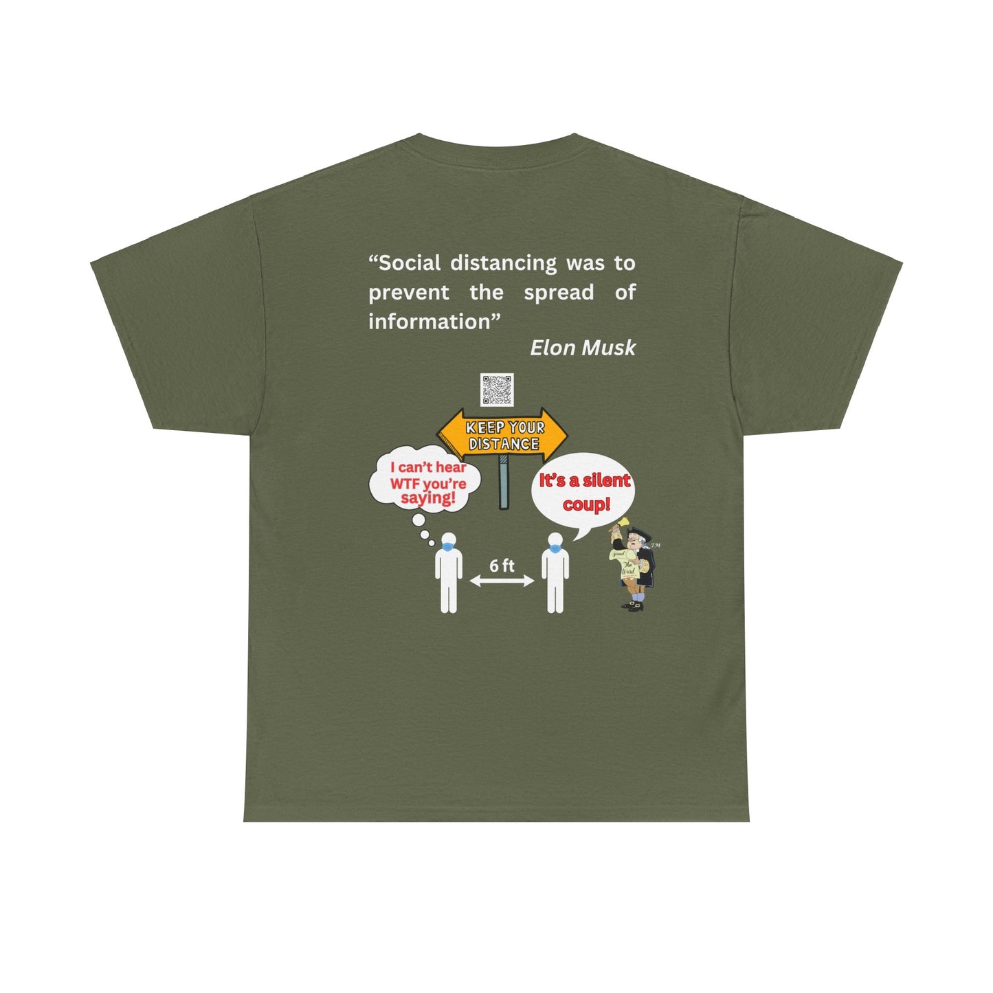 Social Distancing Unisex Heavy Cotton Tee