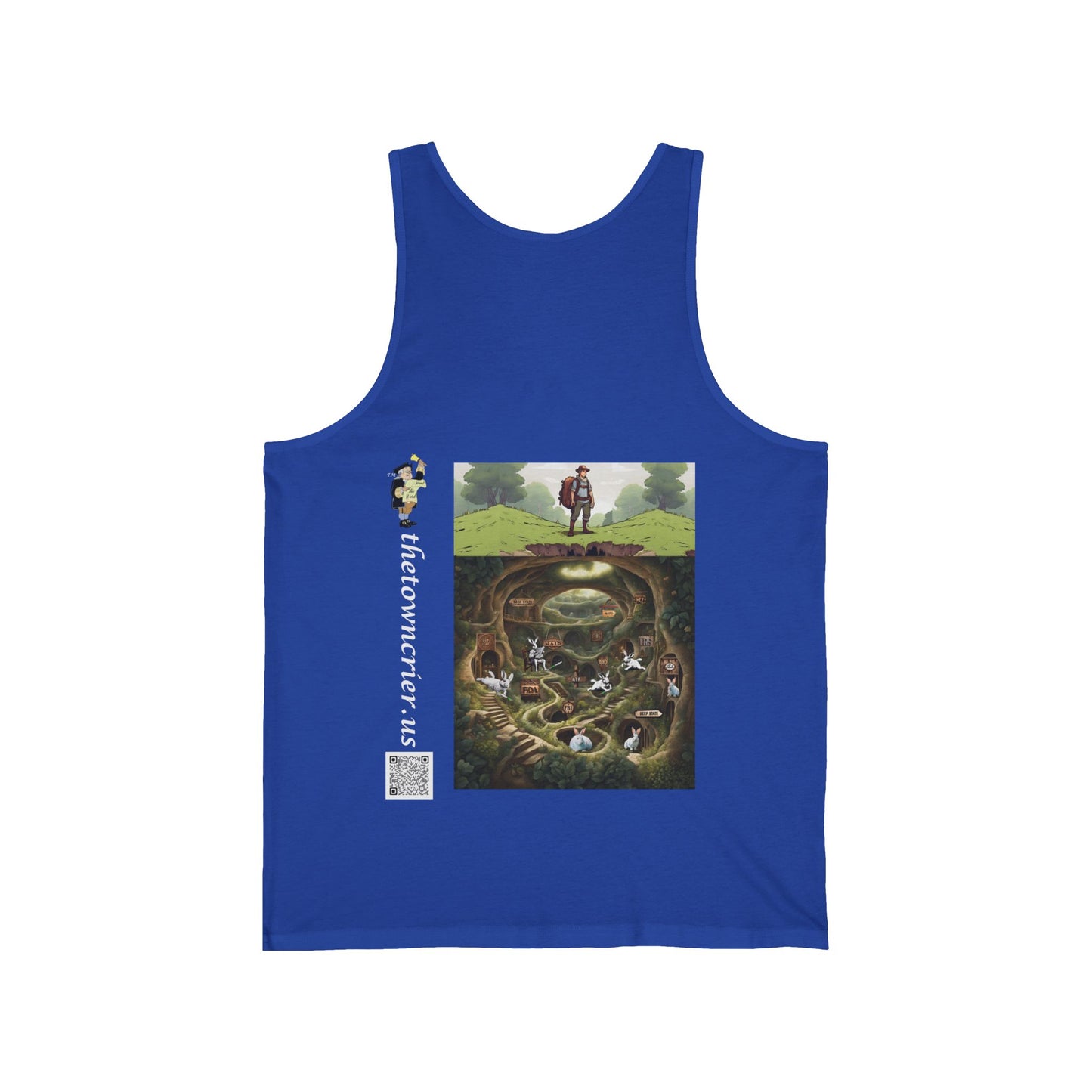 Pirate Bunny Bella Canva Tank, Cute Tank Top, Graphic Tee for Animal Lovers, Funny Gift for Easter, Summer Wardrobe Essential
