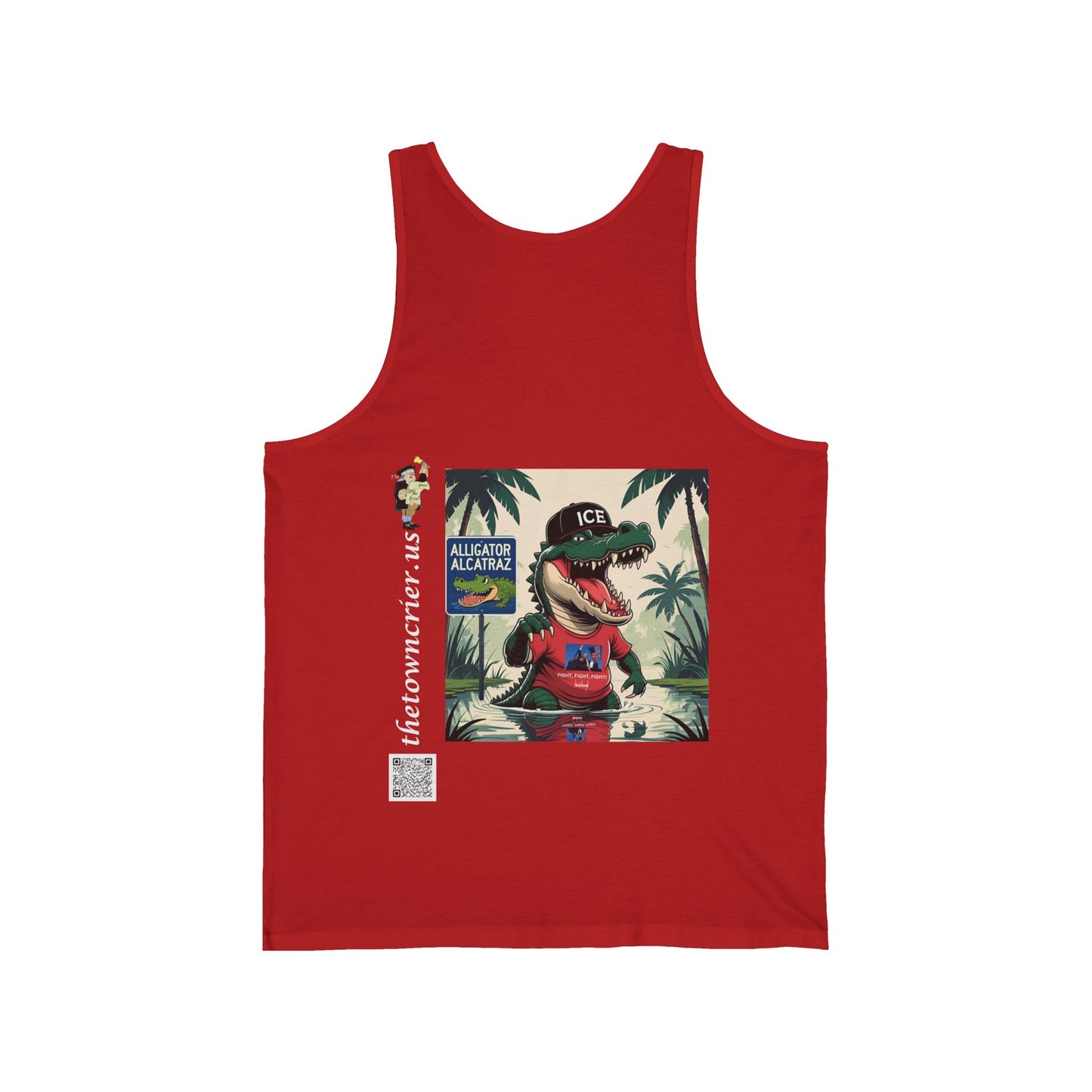Alligator Alcatraz Stylish Unisex Jersey Tank, Great for Summer Outings, Pool Parties, Casual Wear, Gift Ideas