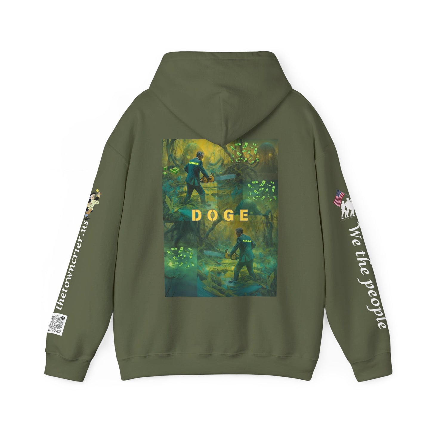 DOGE PANIC MONEY IN DC! Unisex Heavy Blend™ Hooded Sweatshirt