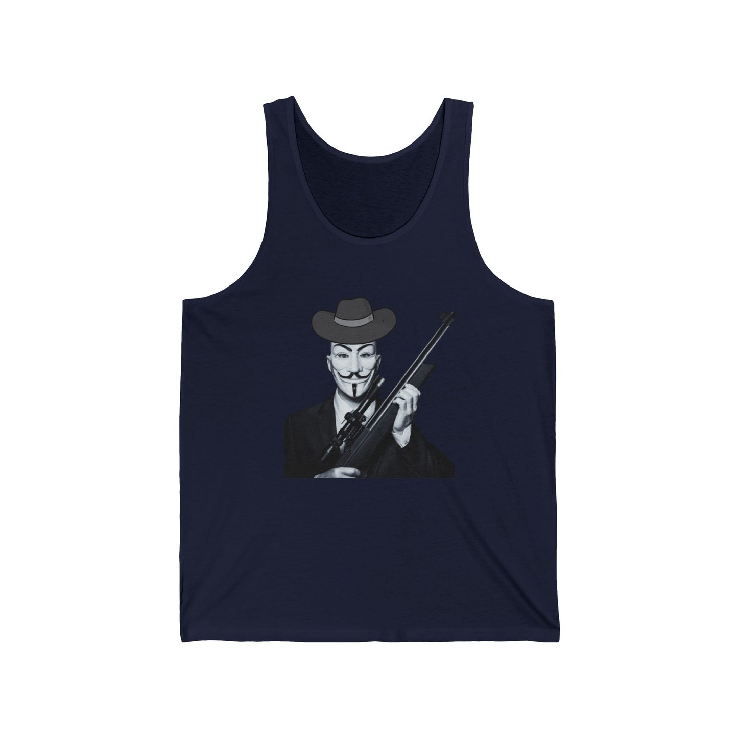 Guy Fawkes Bella Canvas Tank, Graphic Tee, Casual Wear, Unique Gift, Streetwear, Summer Fashion, Protest Shirt