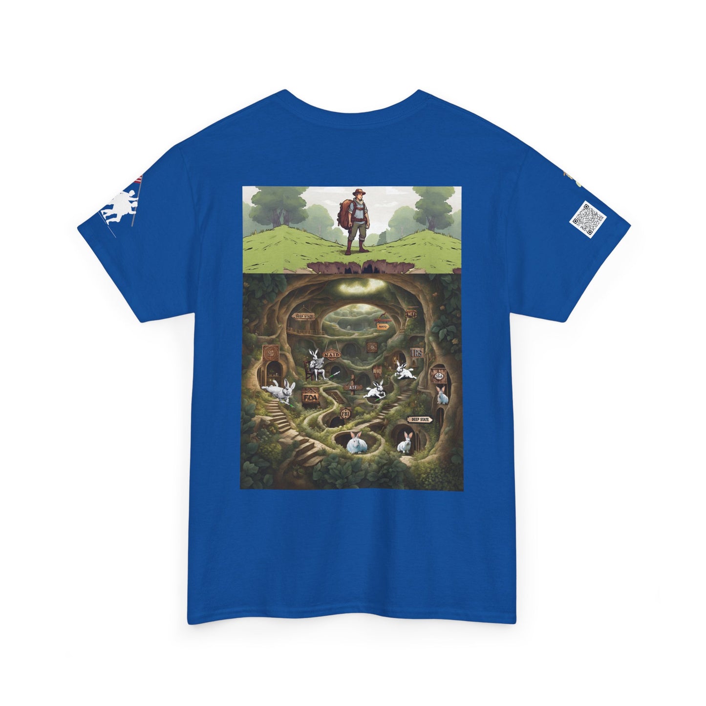 Pirate Bunny Unisex Heavy Cotton Tee - Adventure-Inspired Graphic T-Shirt