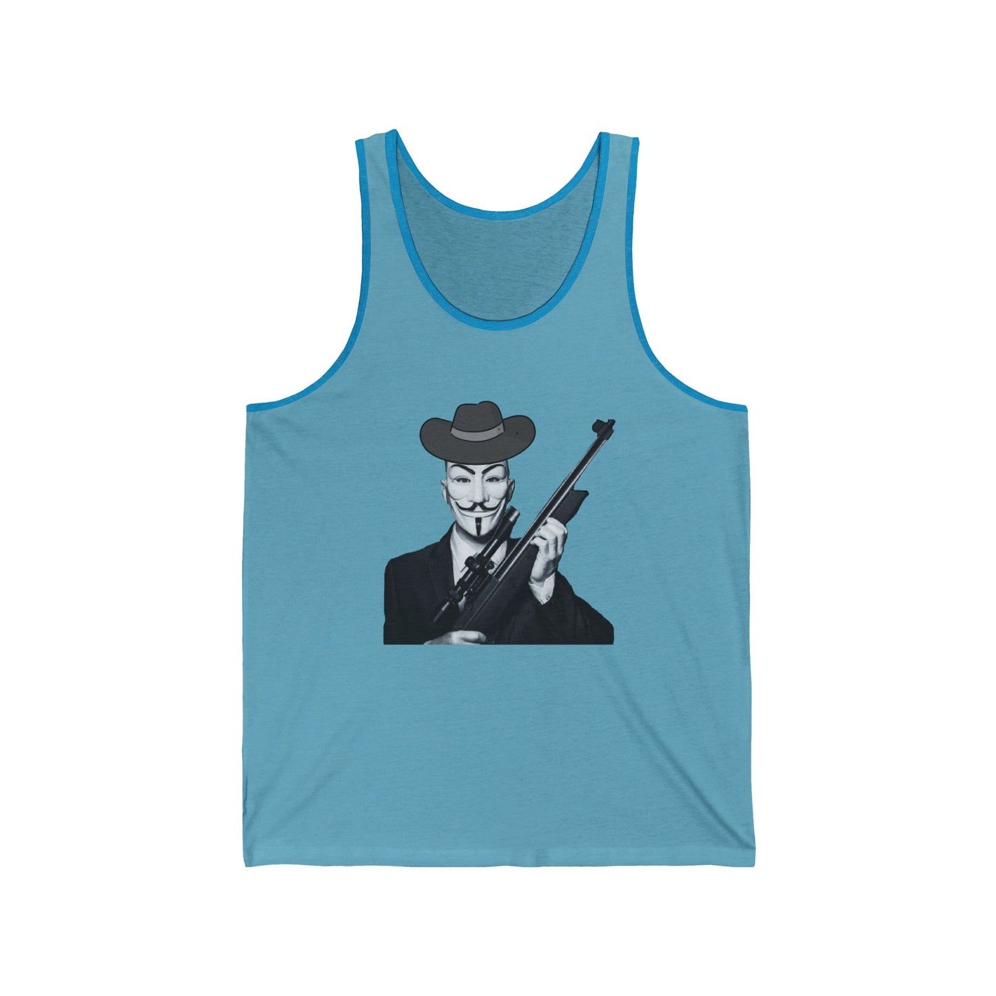 Guy Fawkes Bella Canvas Tank, Graphic Tee, Casual Wear, Unique Gift, Streetwear, Summer Fashion, Protest Shirt