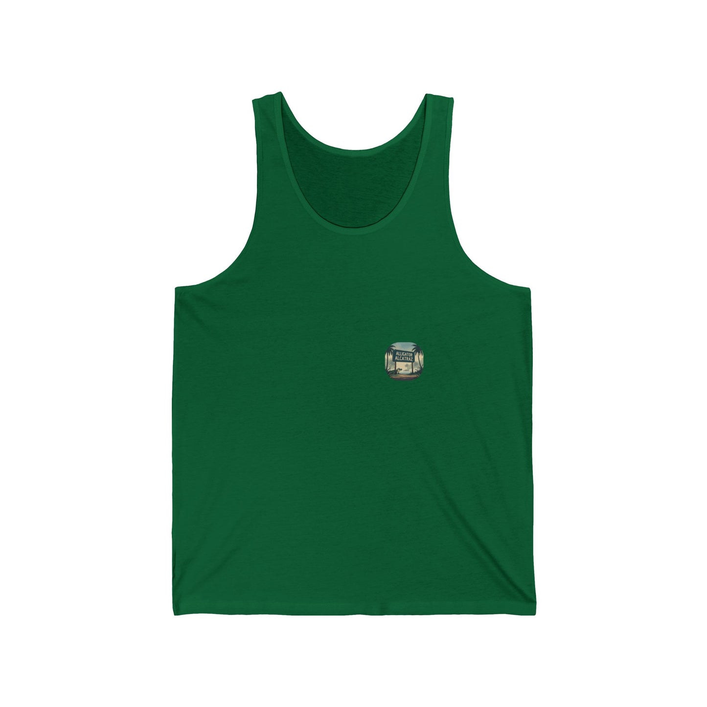 Alligator Alcatraz Stylish Unisex Jersey Tank, Great for Summer Outings, Pool Parties, Casual Wear, Gift Ideas