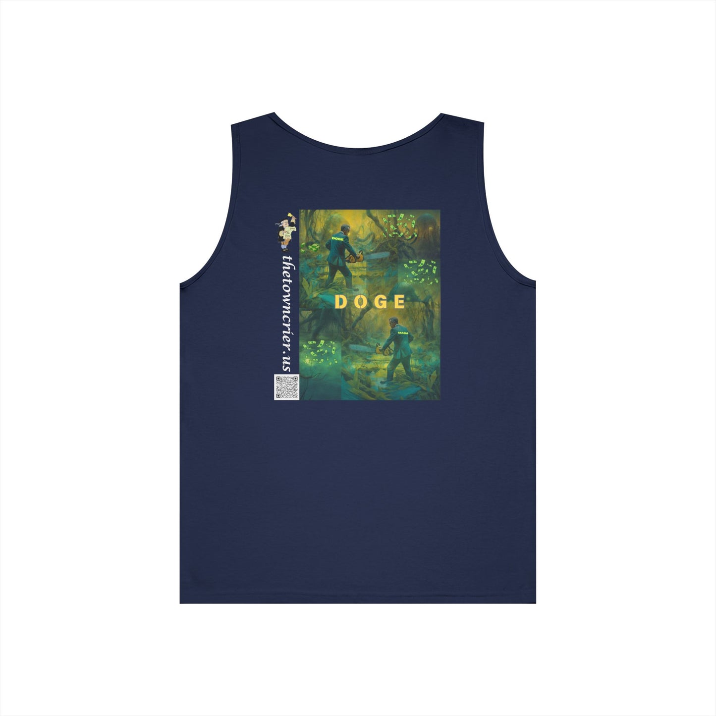 DOGE Panic in DC! Themed Unisex Heavy Cotton Tank Top – Perfect for Casual Wear and Summer Events