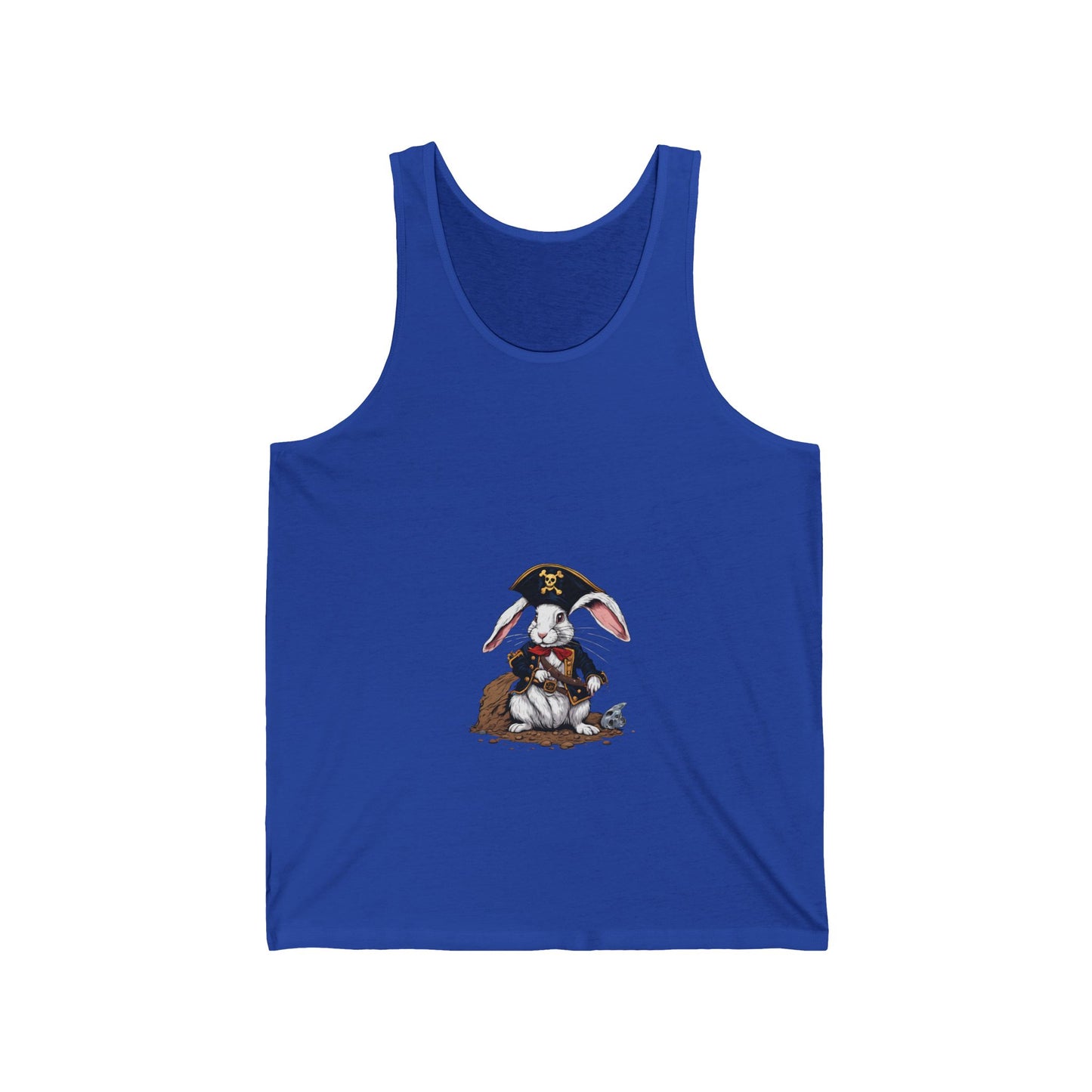 Pirate Bunny Bella Canva Tank, Cute Tank Top, Graphic Tee for Animal Lovers, Funny Gift for Easter, Summer Wardrobe Essential