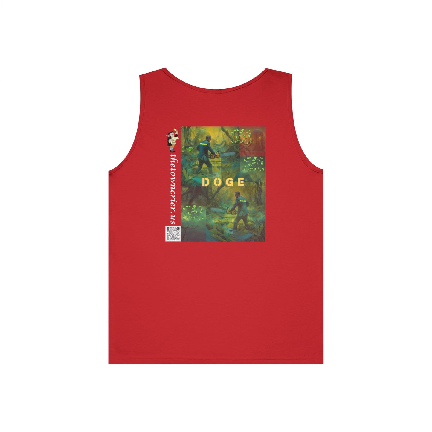 DOGE Panic in DC! Themed Unisex Heavy Cotton Tank Top – Perfect for Casual Wear and Summer Events