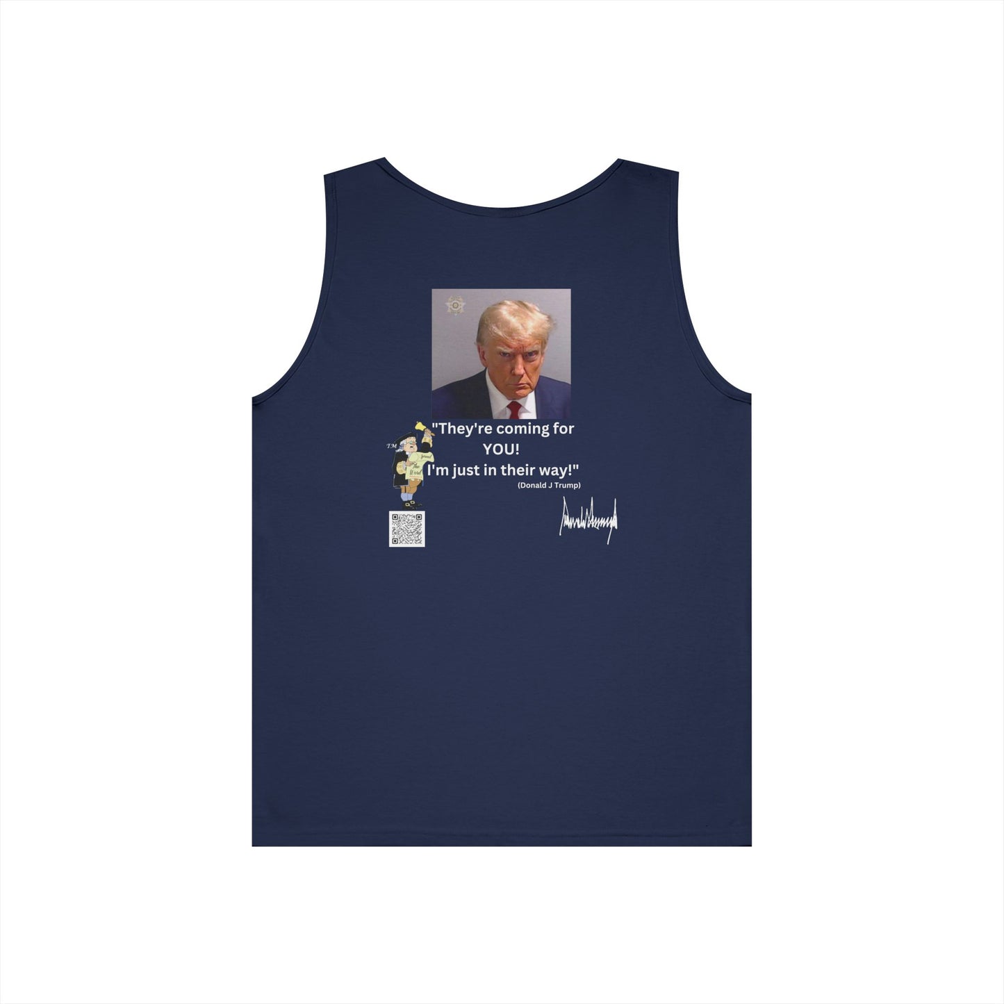 Coming for You! Unisex Heavy Cotton Tank Top - Bold Graphic Design for Statement Style