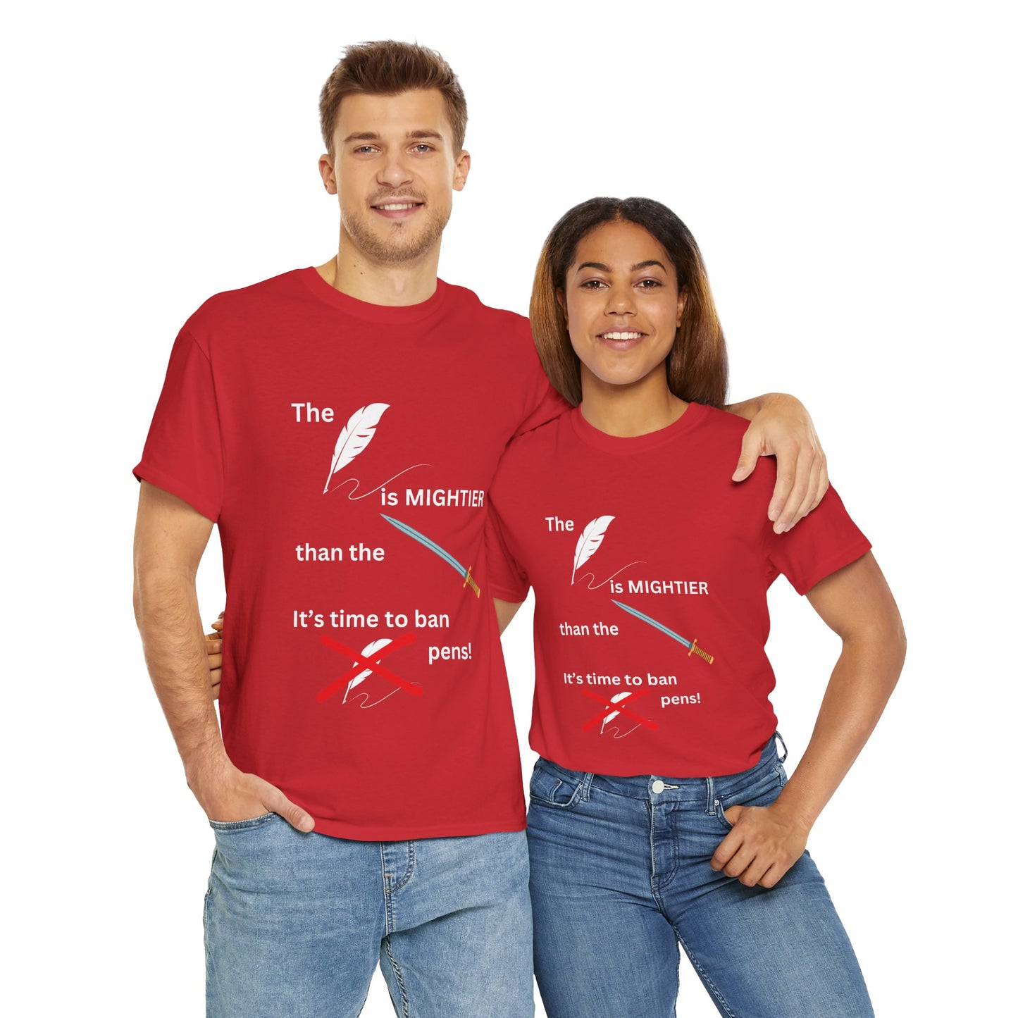Pen V Sword Unisex Heavy Cotton Tee