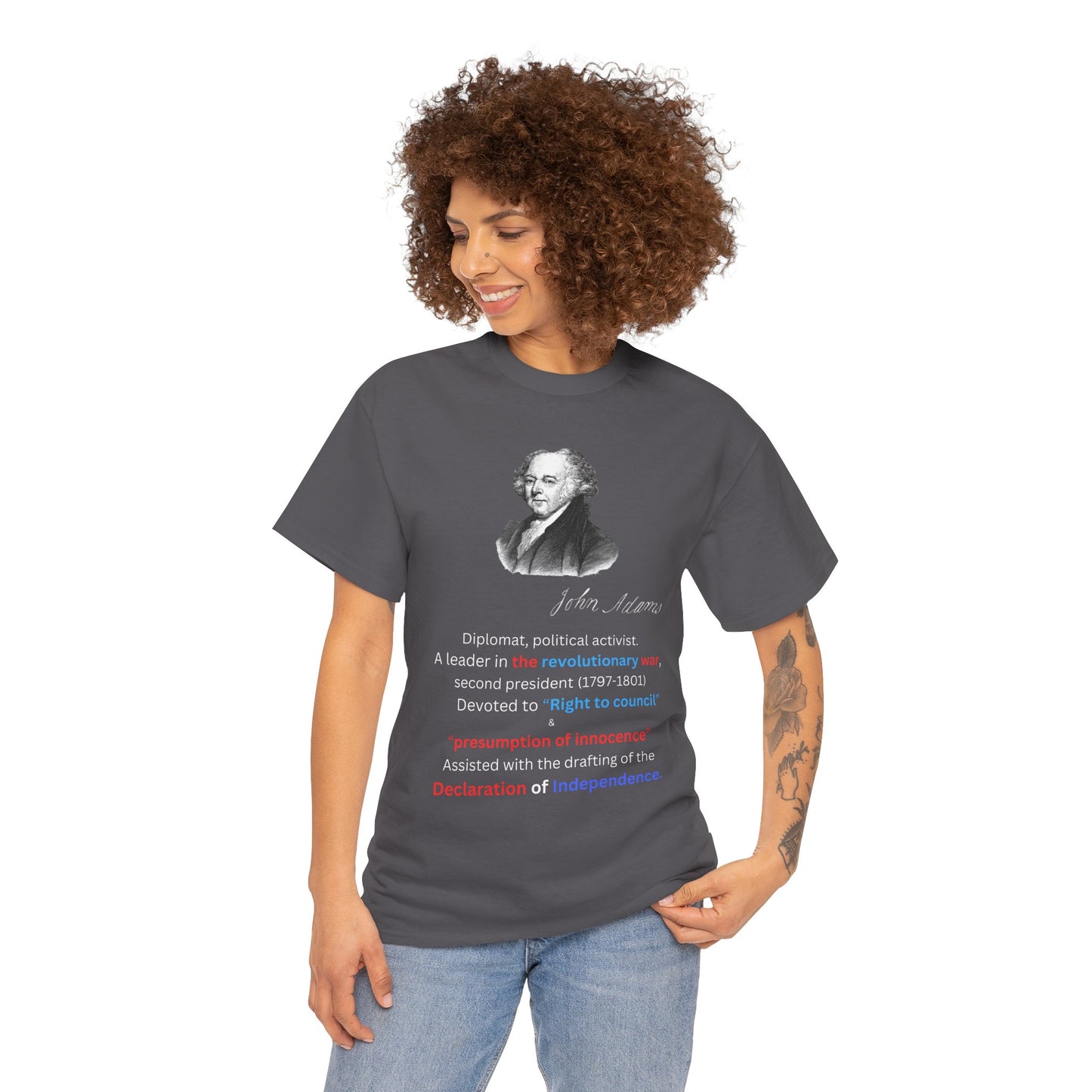 John Adams Unisex Heavy Cotton Tee