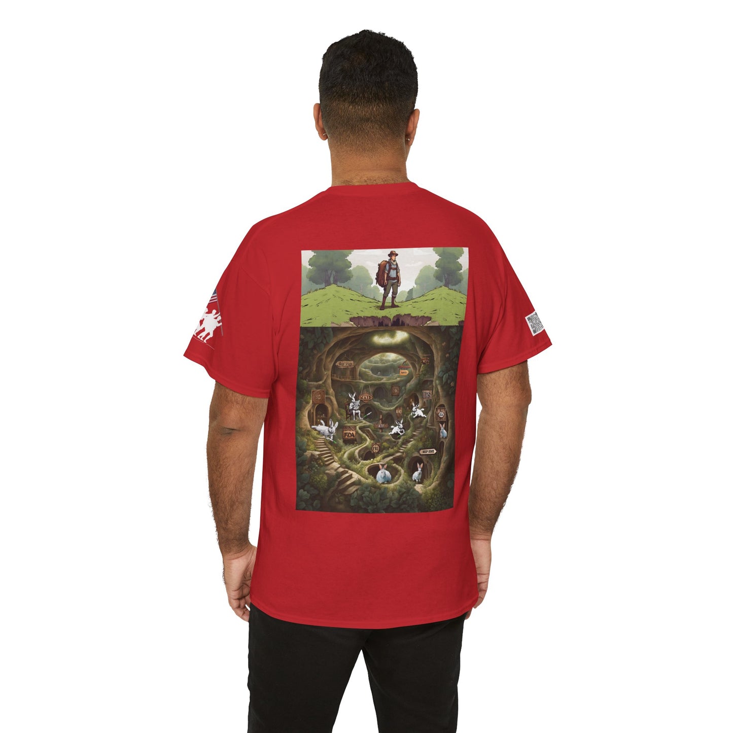 Pirate Bunny Unisex Heavy Cotton Tee - Adventure-Inspired Graphic T-Shirt