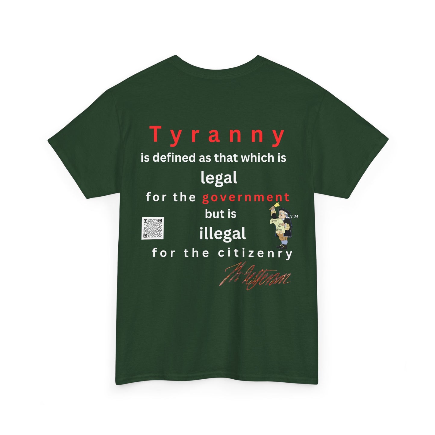 Jefferson defines tyranny  Unisex Heavy Cotton Tee