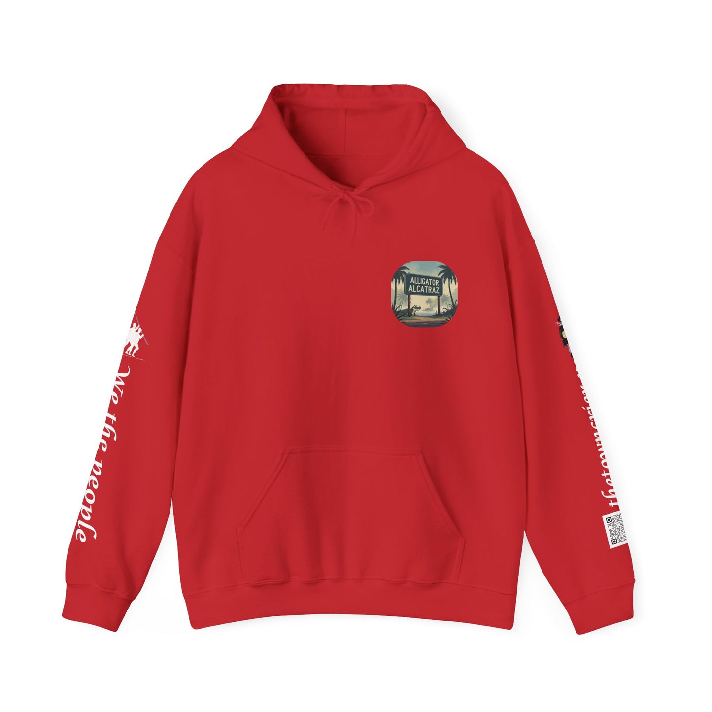 Alligator Alcatraz Hoodie, Cool Streetwear Sweatshirt, Unisex Gift for Him/Her, Casual Lounge Wear, Fun Graphic Hoodie
