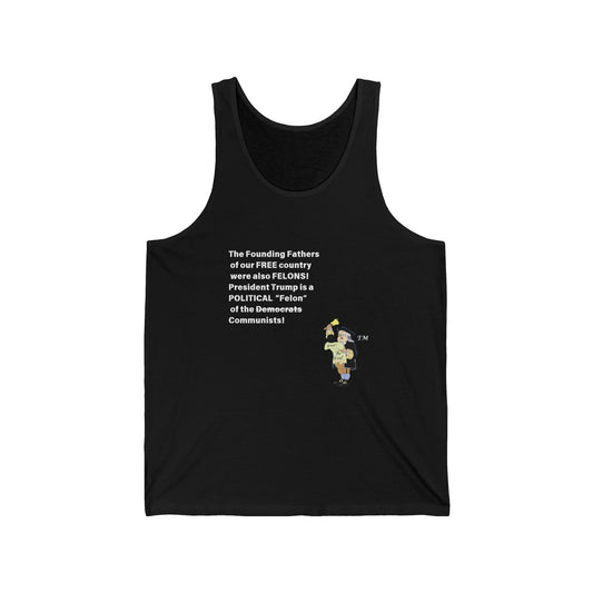 Founding Felons Bella Canvas Tank Top, Summer Wear, Army Tank, Fourth of July Outfit, Casual Apparel