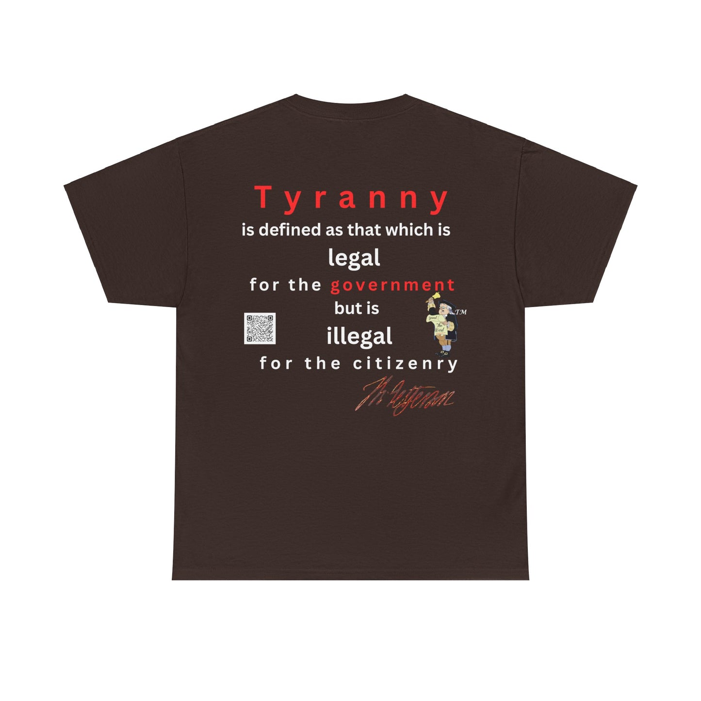 Jefferson defines tyranny  Unisex Heavy Cotton Tee
