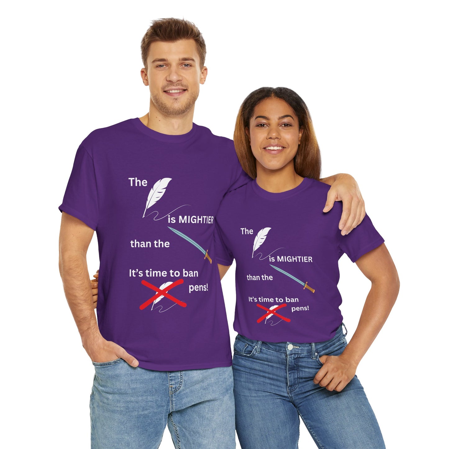 Pen V Sword Unisex Heavy Cotton Tee