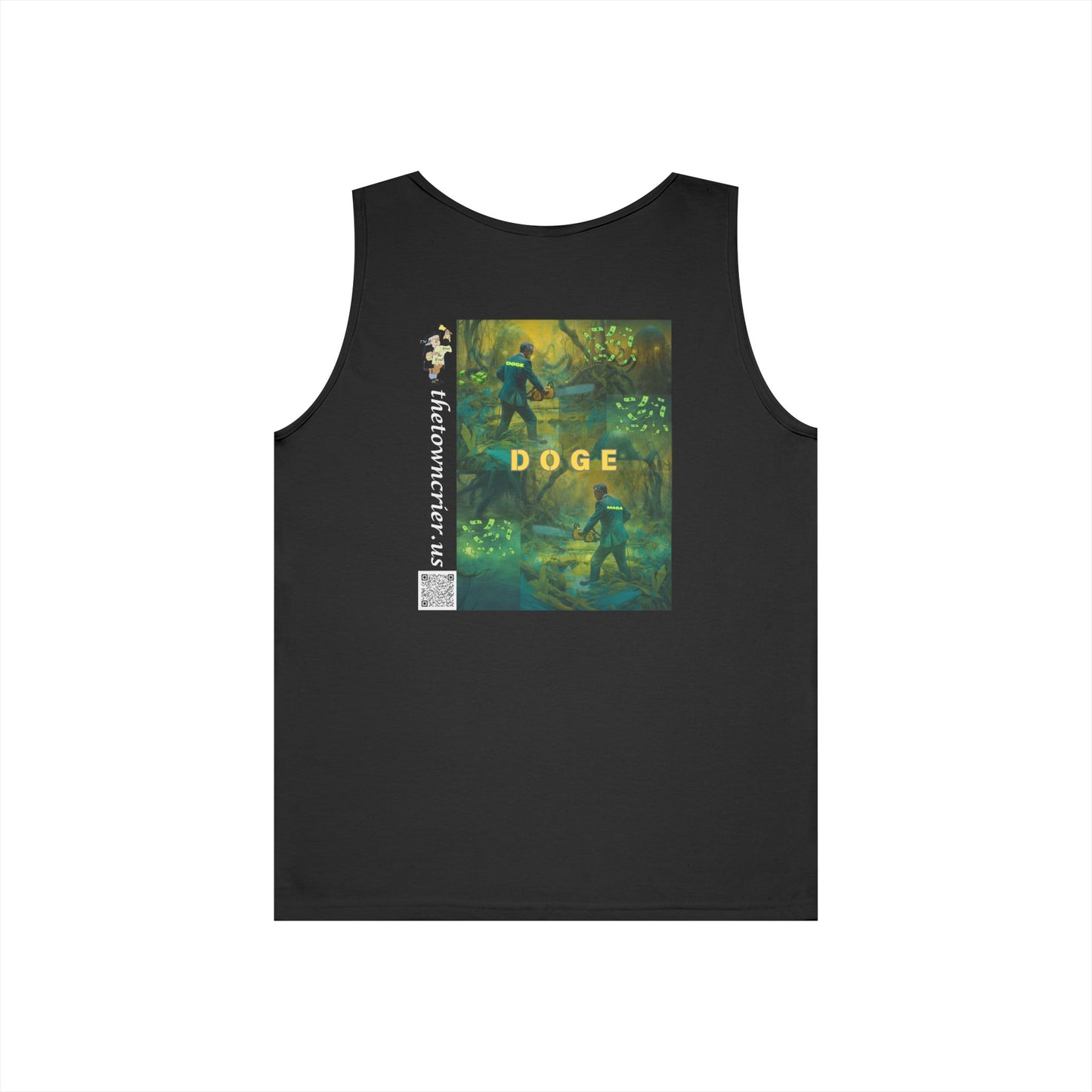 DOGE Panic in DC! Themed Unisex Heavy Cotton Tank Top – Perfect for Casual Wear and Summer Events