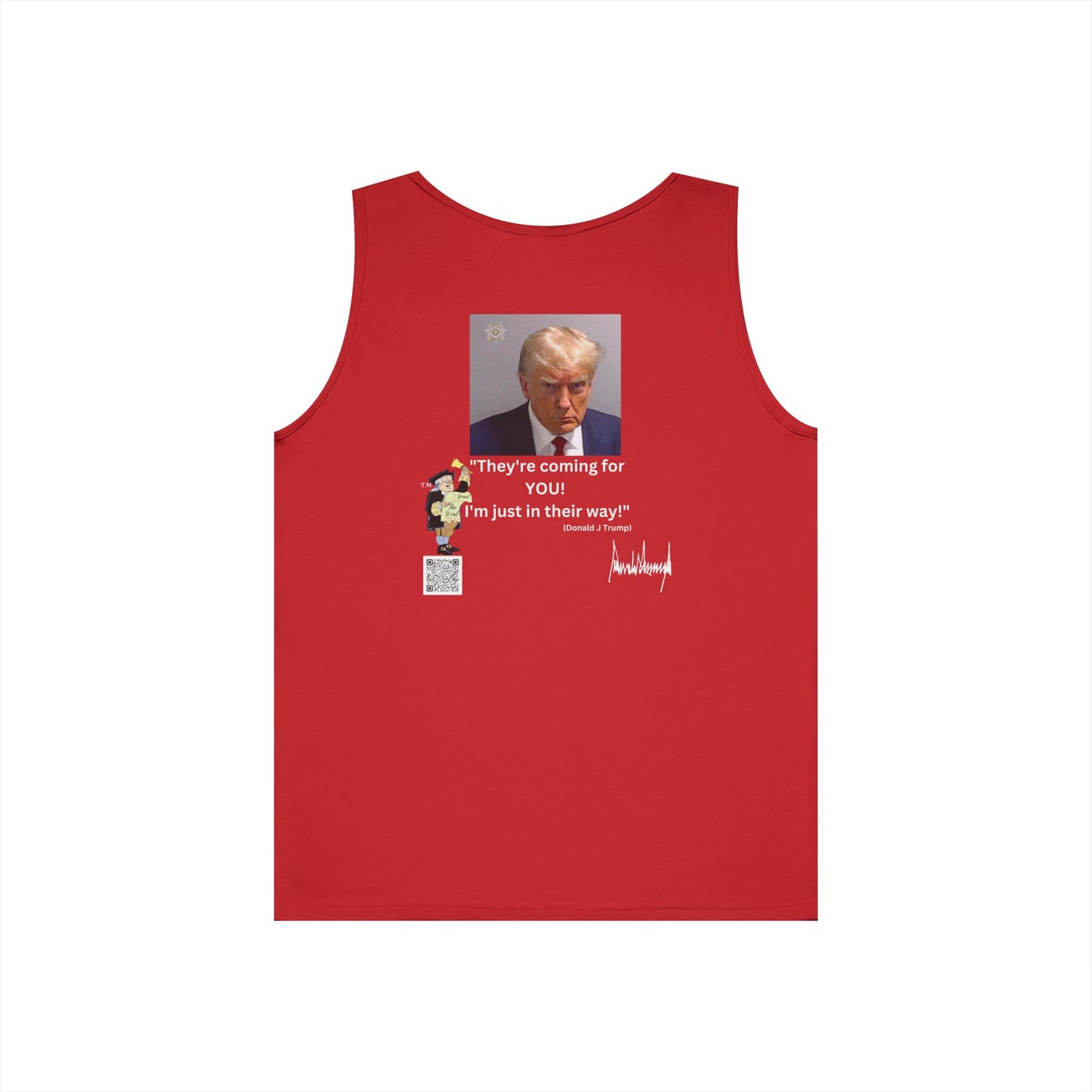 Coming for You! Unisex Heavy Cotton Tank Top - Bold Graphic Design for Statement Style