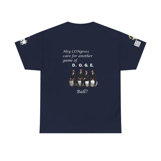 Game of D.O.G.E. Ball Design, Funny Unisex Heavy Cotton Tee, Perfect for Casual Style and Gatherings