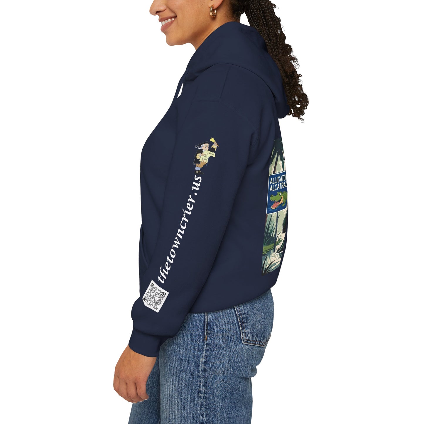 Alligator Alcatraz Hoodie, Cool Streetwear Sweatshirt, Unisex Gift for Him/Her, Casual Lounge Wear, Fun Graphic Hoodie